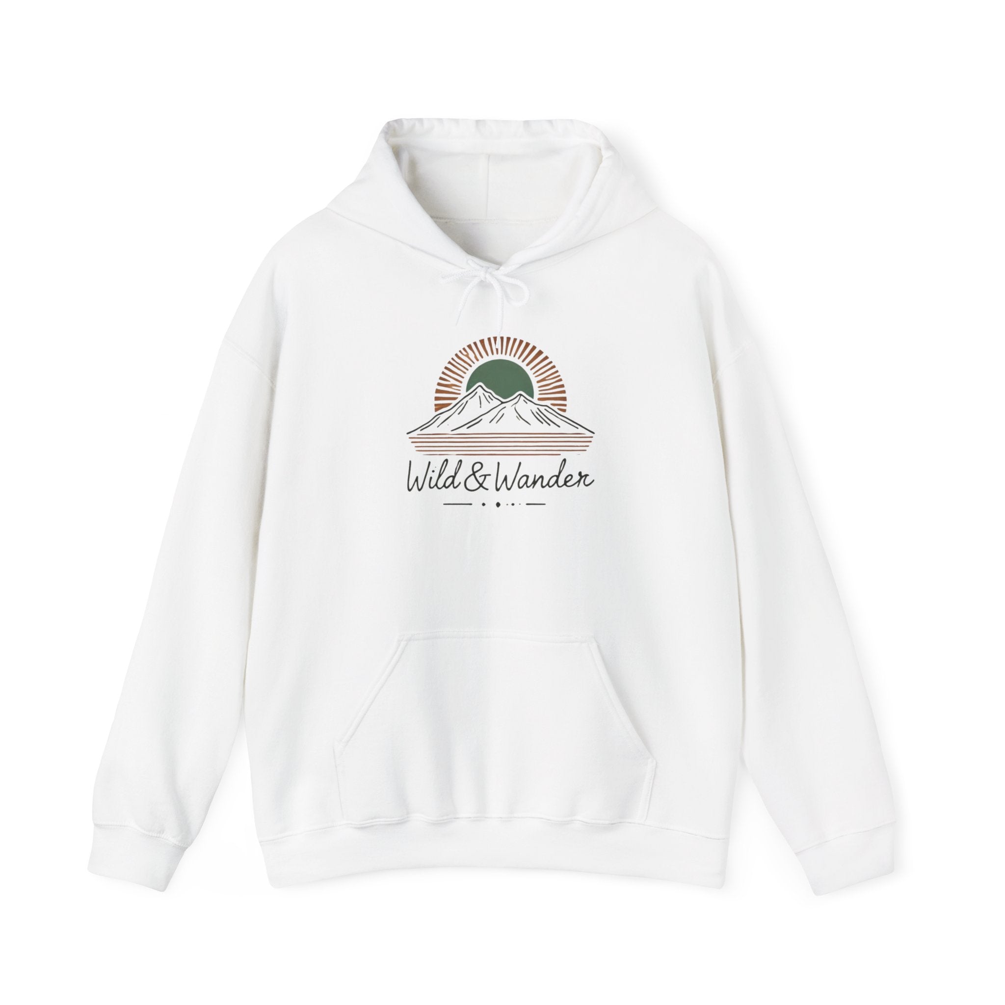 Wild & Wander Logo Hoodie - Adventure-Inspired Cozy Unisex Sweatshirt | Trave and Nature Clothing