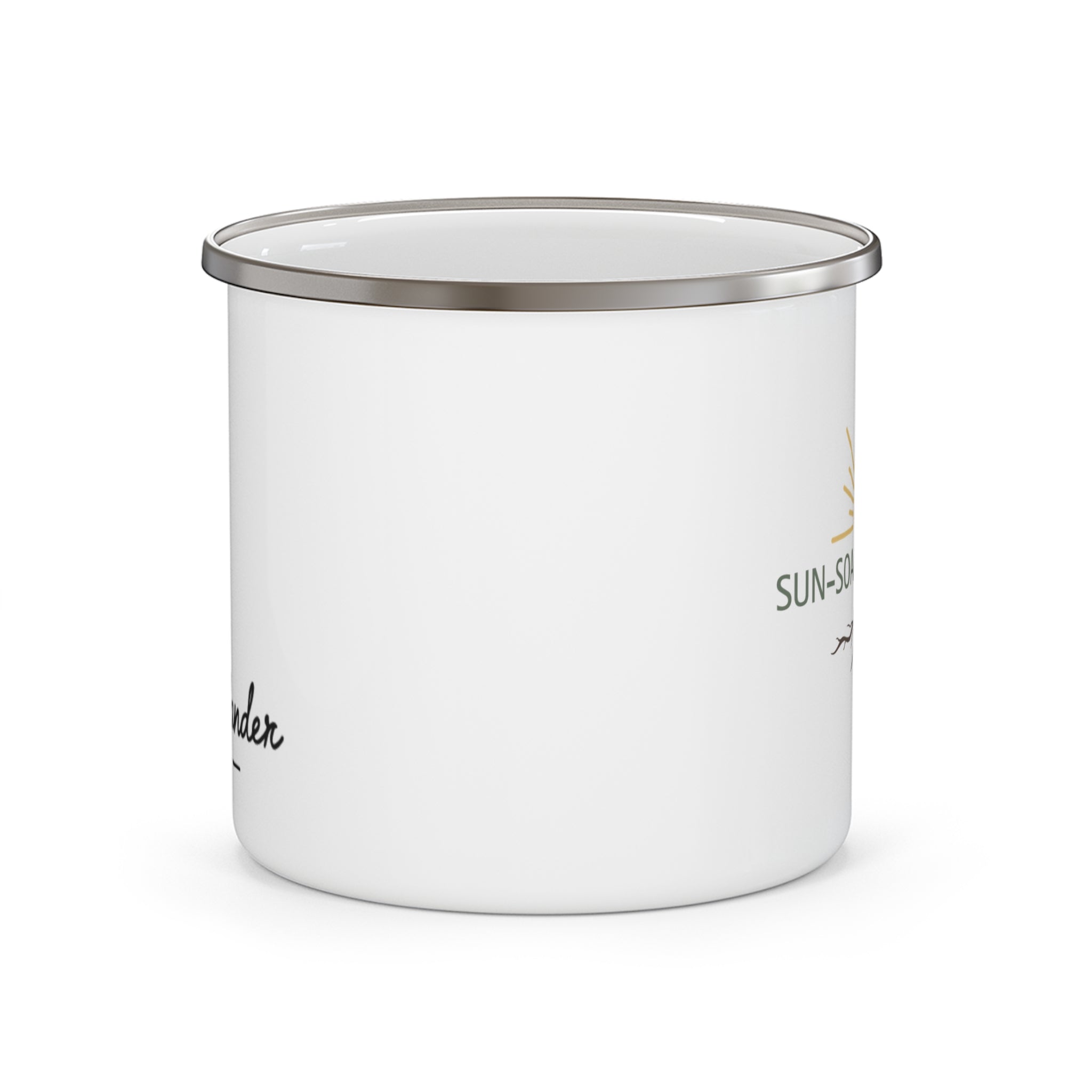 Wild & Wander Sun-Soaked + Rooted Camping Mug - Boho Enamel Adventure Cup