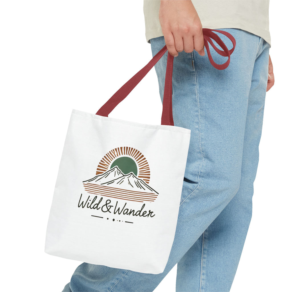 Wild & Wander Logo Tote Bag - Durable All-Over Print Adventure Tote (3 Sizes)