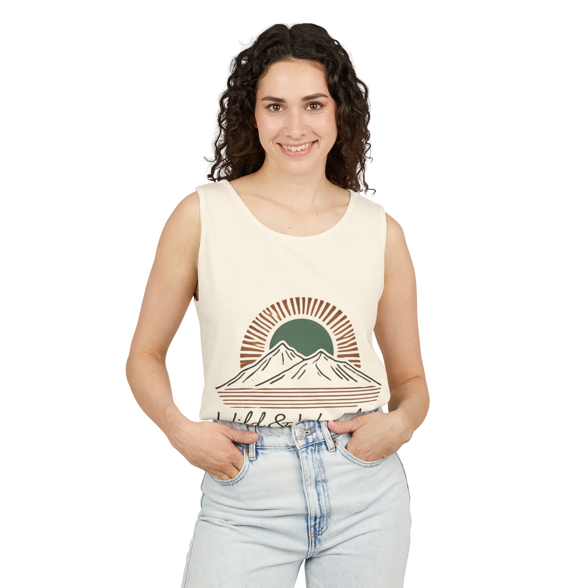 Wild & Wander Logo Tank - Comfort Colors Garment-Dyed Tank Top | Soft Adventure Lifestyle Shirt