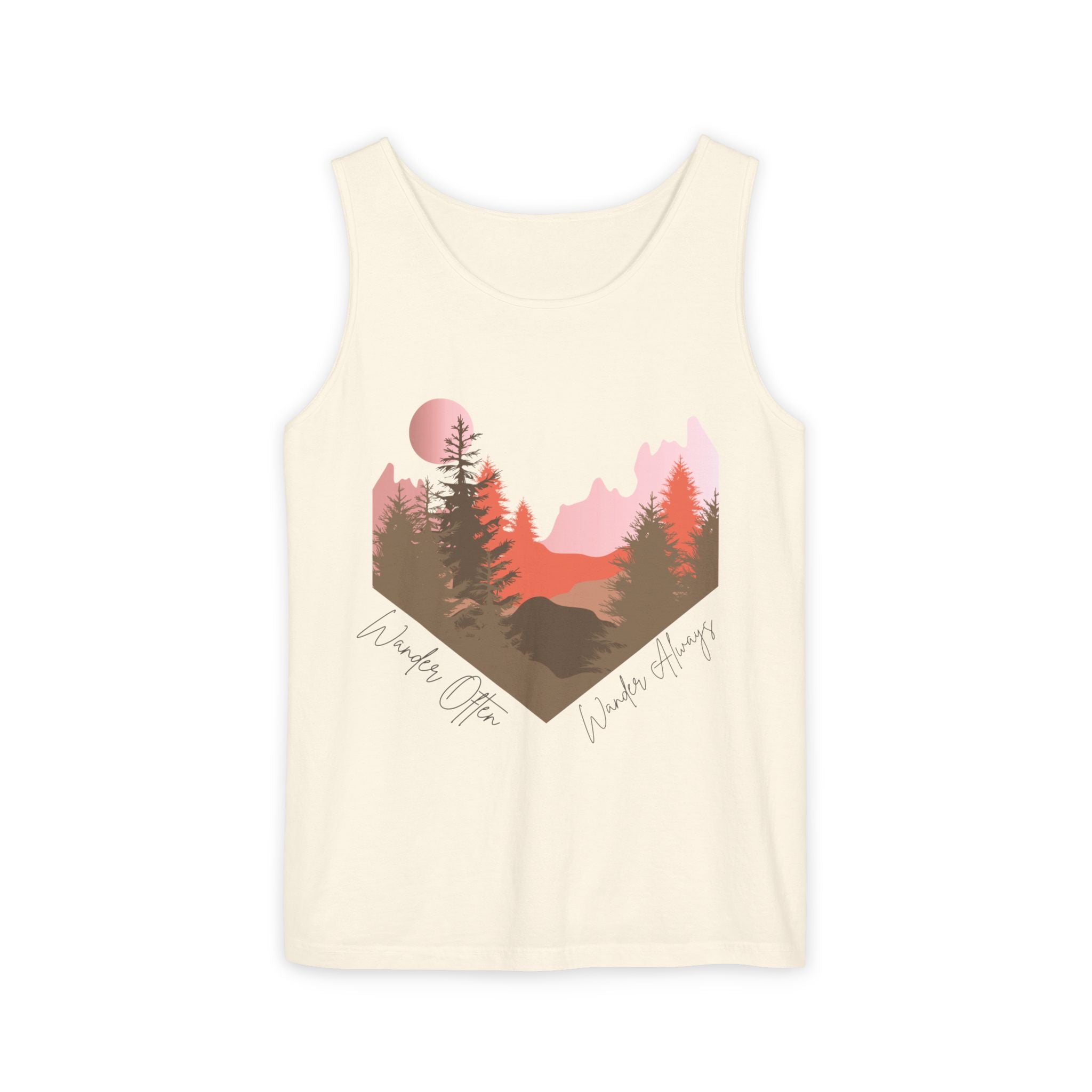 Wander Always Tank Top - Comfort Colors Garment-Dyed Muscle Tank | Wild & Wander Nature-Inspired Summer Shirt