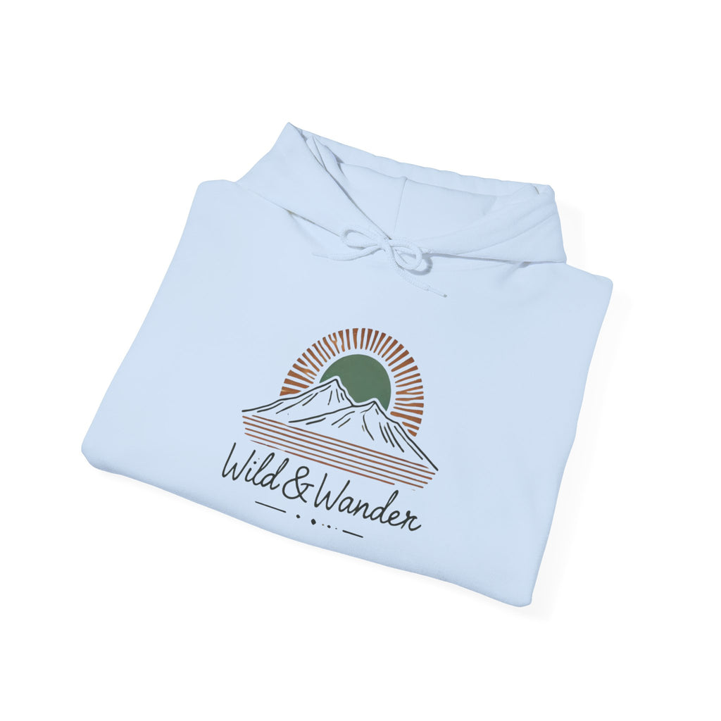 Wild & Wander Logo Hoodie - Adventure-Inspired Cozy Unisex Sweatshirt | Trave and Nature Clothing