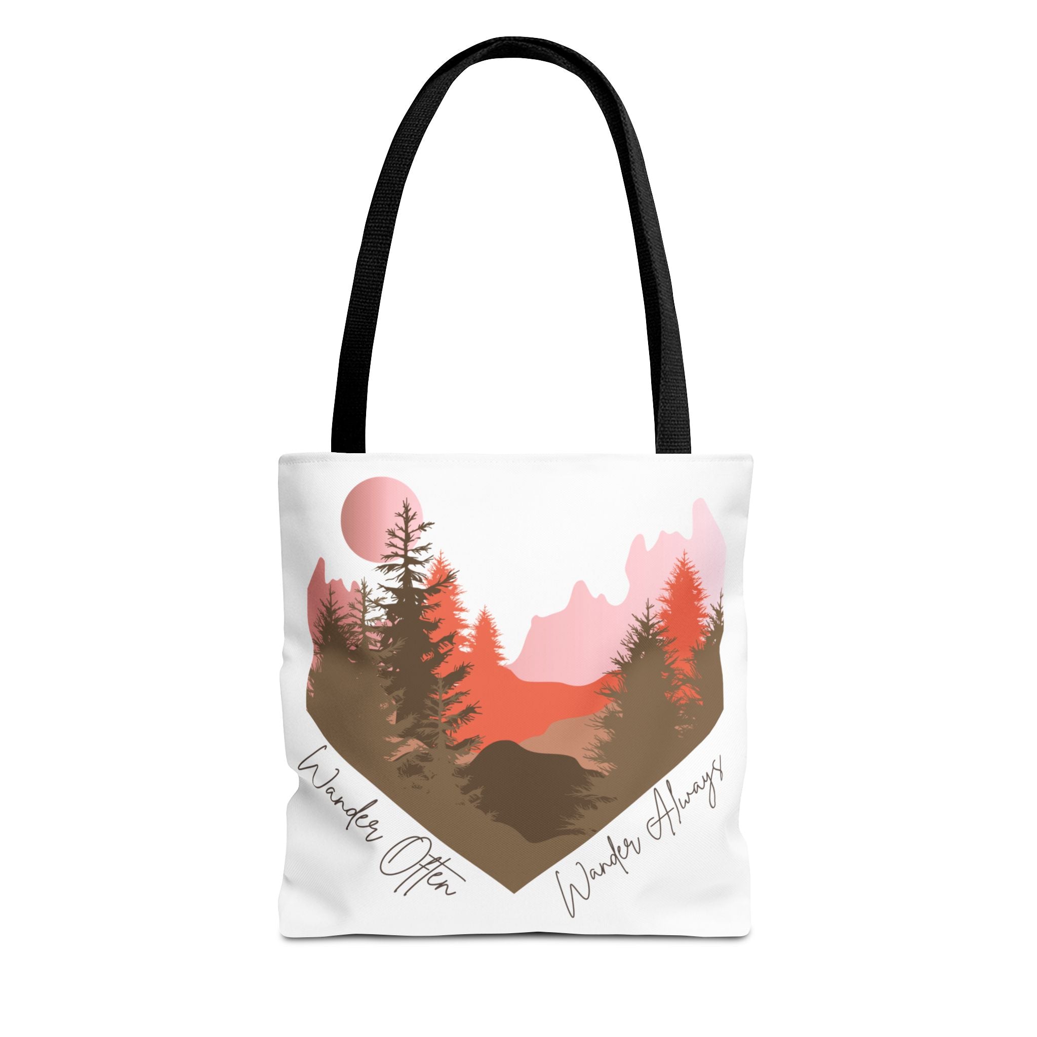 Wander Always Sunset Mountain Heart Tote Bag - Wild & Wander Collection (Free Shipping)