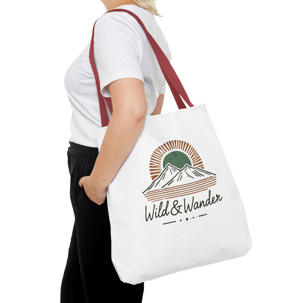 Wild & Wander Logo Tote Bag - Durable All-Over Print Adventure Tote (3 Sizes)
