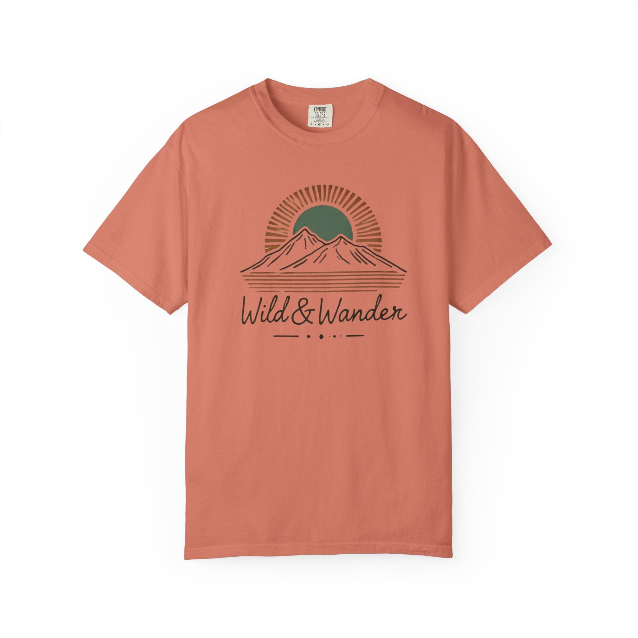 Wild & Wander Logo Comfort Tee | Nature Adventure Shirt | Soft Relaxed Fit Outdoorsy T-Shirt