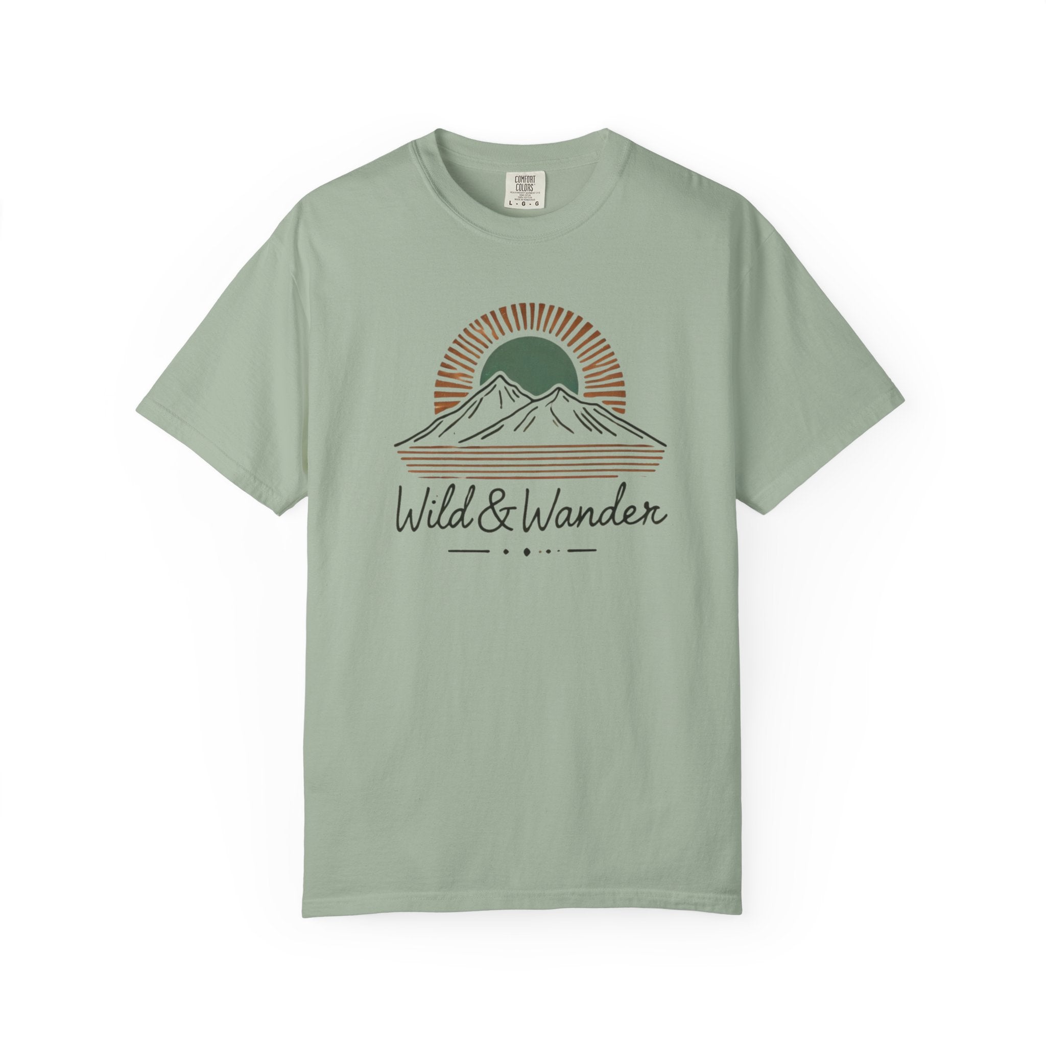 Wild & Wander Logo Comfort Tee | Nature Adventure Shirt | Soft Relaxed Fit Outdoorsy T-Shirt