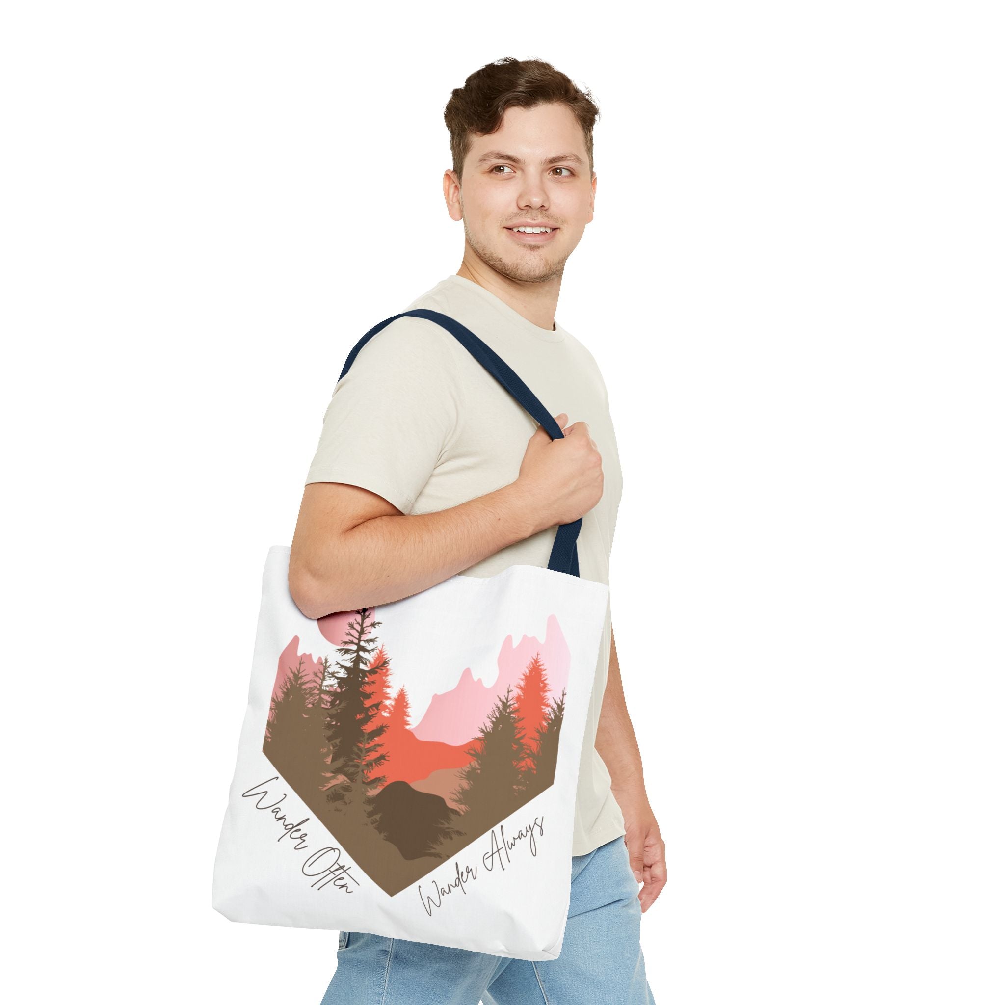 Wander Always Sunset Mountain Heart Tote Bag - Wild & Wander Collection (Free Shipping)