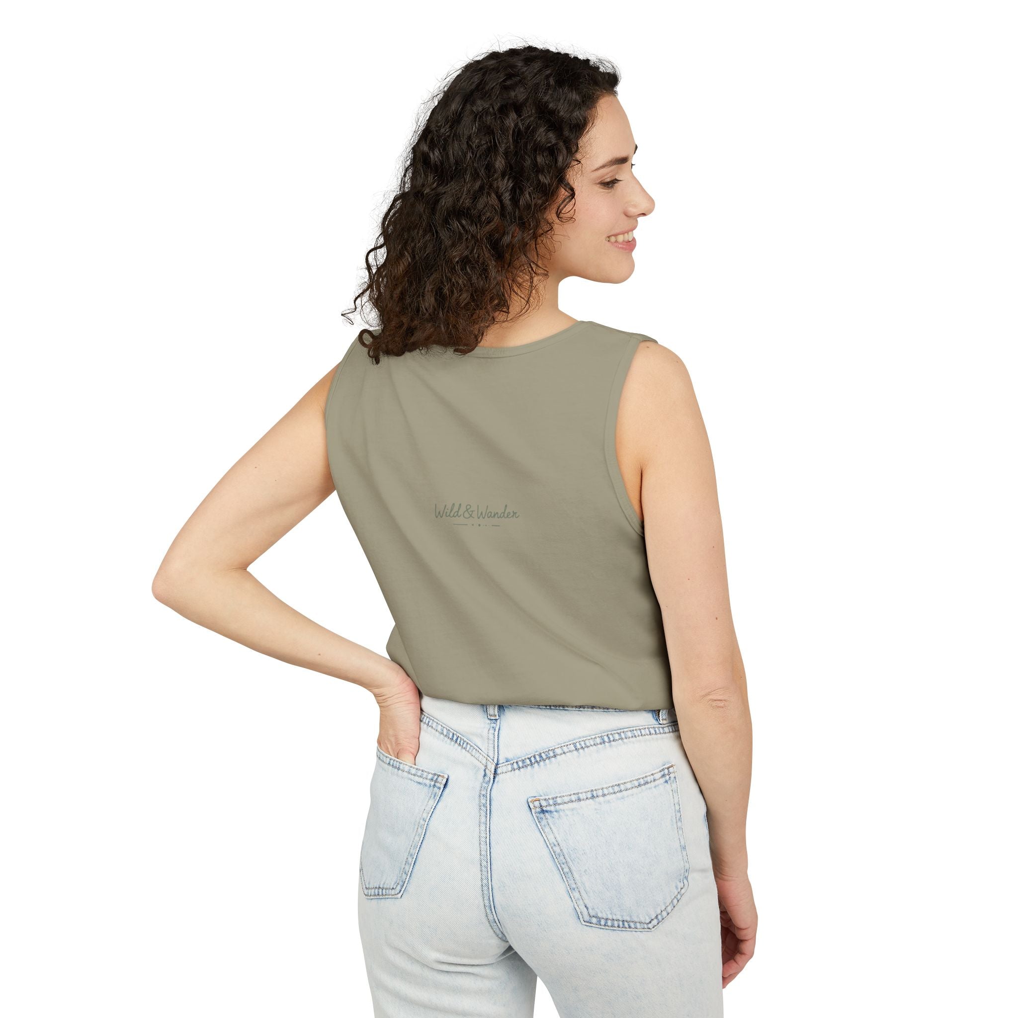 Get a Little Wild Bear Tank Top - Nature Graphic | Soft Garment-Dyed Unisex Fit