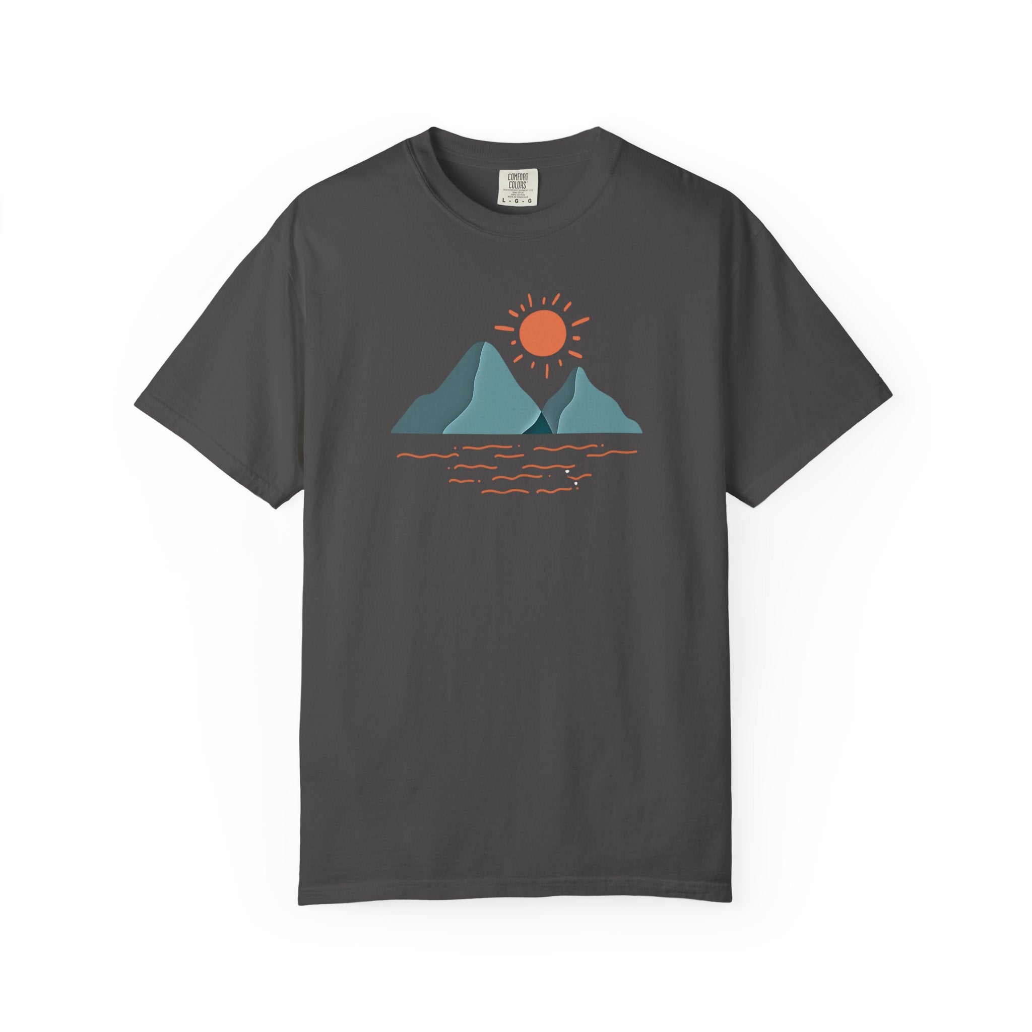 Mountain Sunrise Comfort Colors T-Shirt | Wild & Wander Nature Tee | Soft Washed Cotton | Relaxed Fit Adventure Shirt