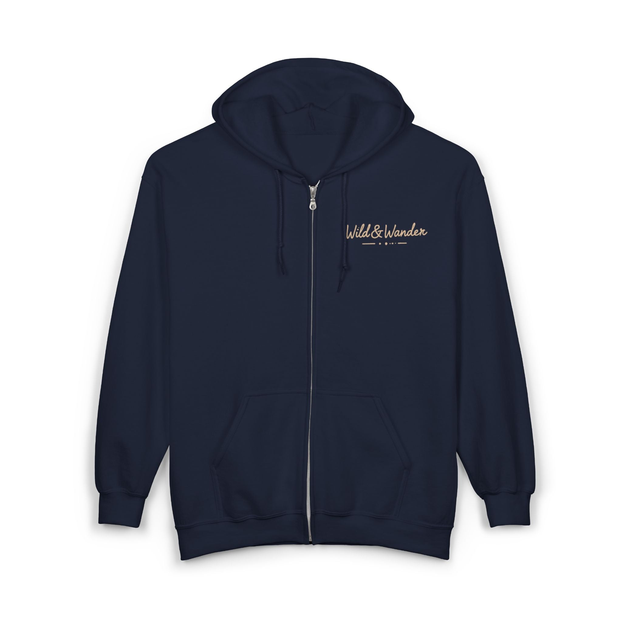 Mountain Sunrise Zip-Up Hoodie - Soft Fleece Adventure Jacket | Wild & Wander Embroidered Zip-Up Sweatshirt