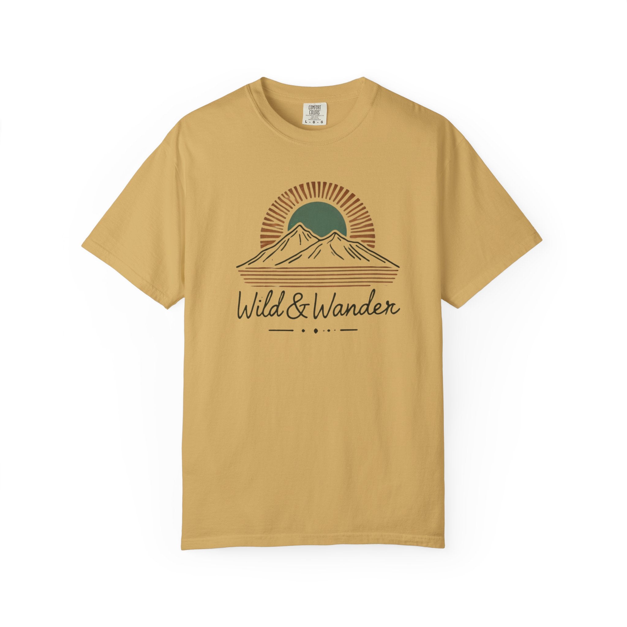 Wild & Wander Logo Comfort Tee | Nature Adventure Shirt | Soft Relaxed Fit Outdoorsy T-Shirt