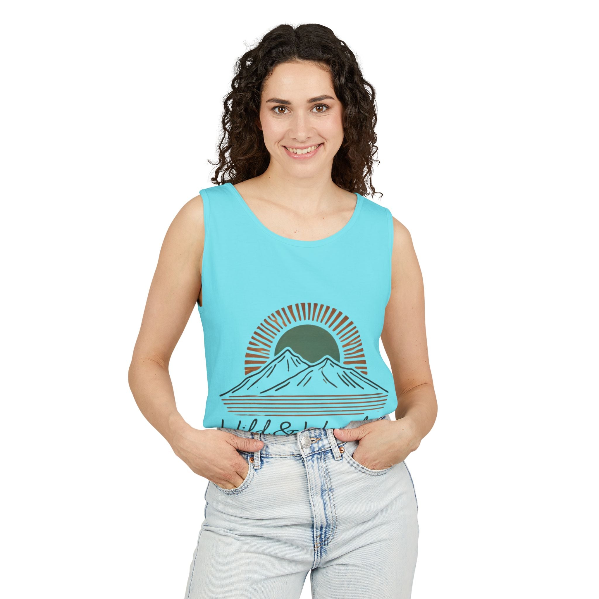 Wild & Wander Logo Tank - Comfort Colors Garment-Dyed Tank Top | Soft Adventure Lifestyle Shirt