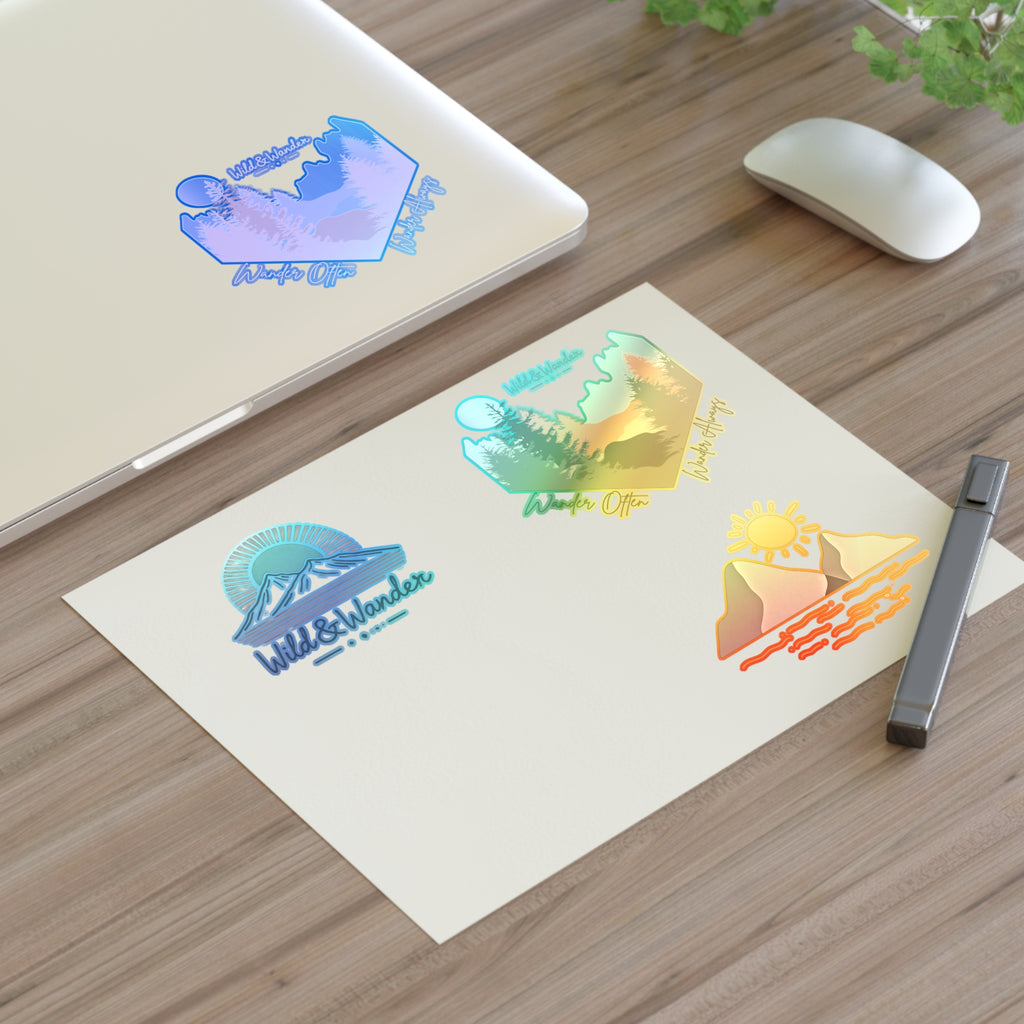 Sunrise Adventure Sticker Sheet - Wild & Wander Nature-Inspired Vinyl Stickers for Laptops, Journals + More