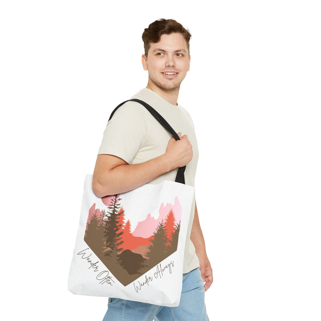 Wander Always Sunset Mountain Heart Tote Bag - Wild & Wander Collection (Free Shipping)