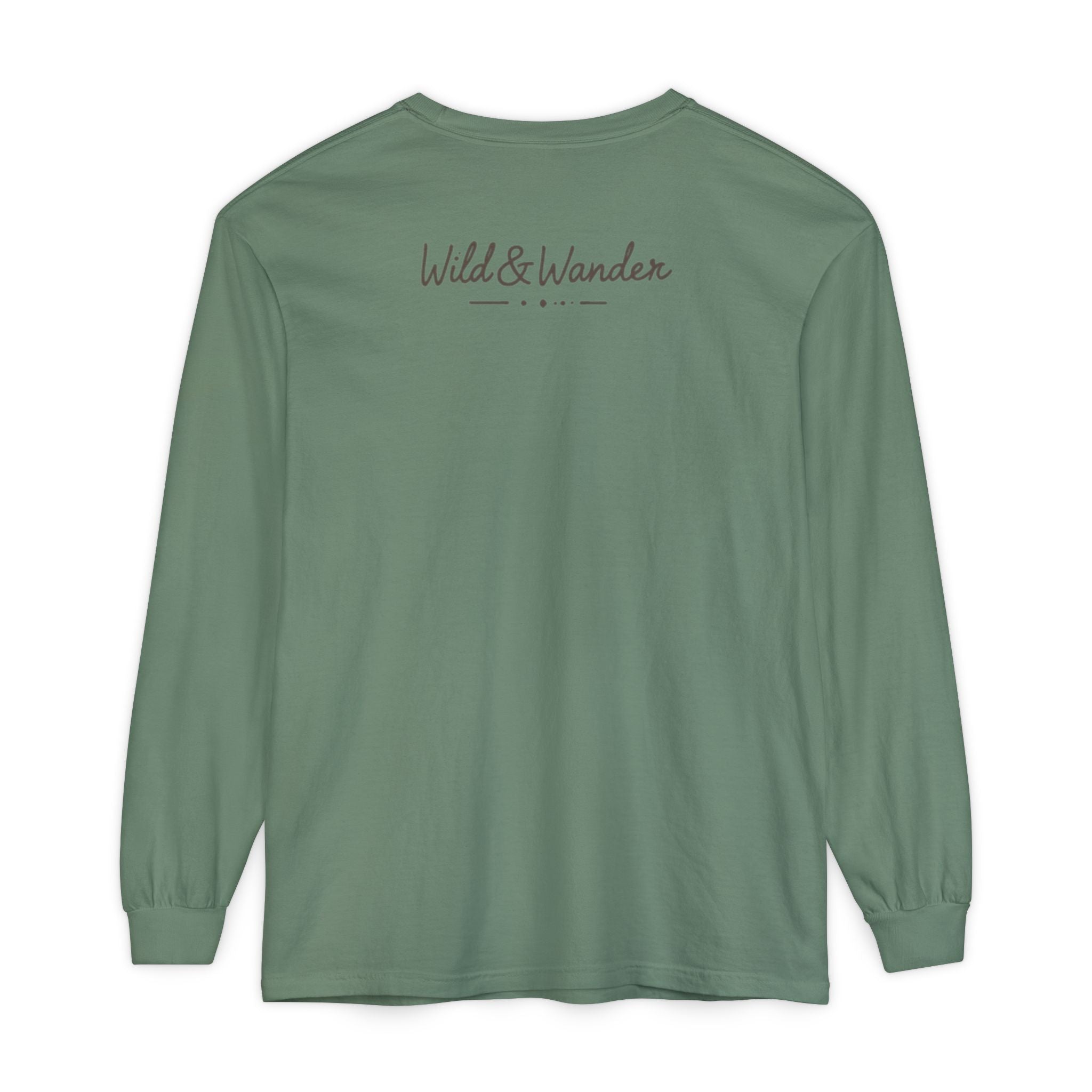 Wander Always Long Sleeve Shirt, Cozy Outdoor Graphic Tee, Wild & Wander