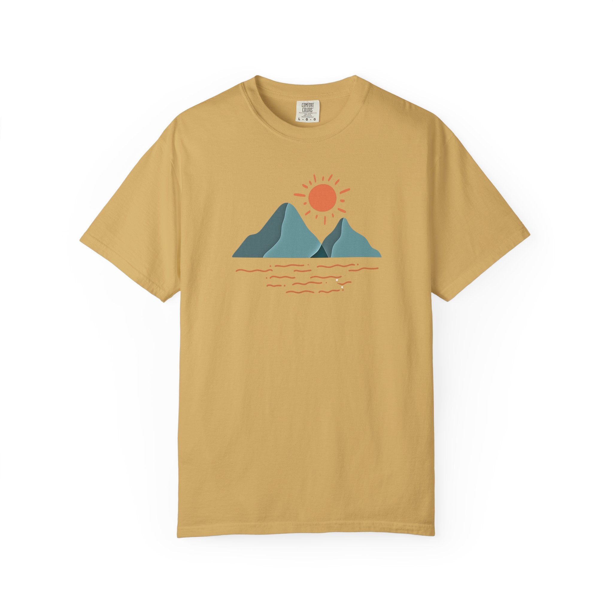 Mountain Sunrise Comfort Colors T-Shirt | Wild & Wander Nature Tee | Soft Washed Cotton | Relaxed Fit Adventure Shirt