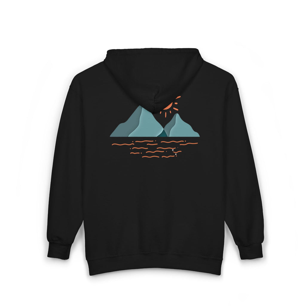 Mountain Sunrise Zip-Up Hoodie - Soft Fleece Adventure Jacket | Wild & Wander Embroidered Zip-Up Sweatshirt