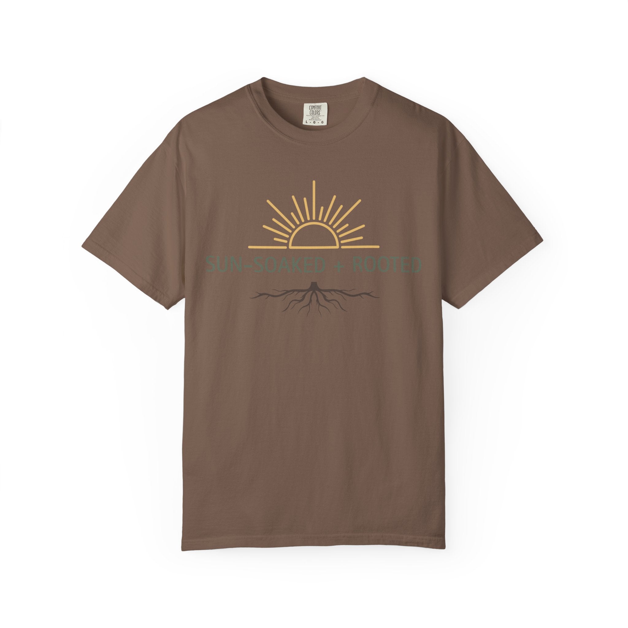 Wild & Wander Sun-Soaked + Rooted Tee - Comfort Colors Boho T-Shirt for Soft Summer Days