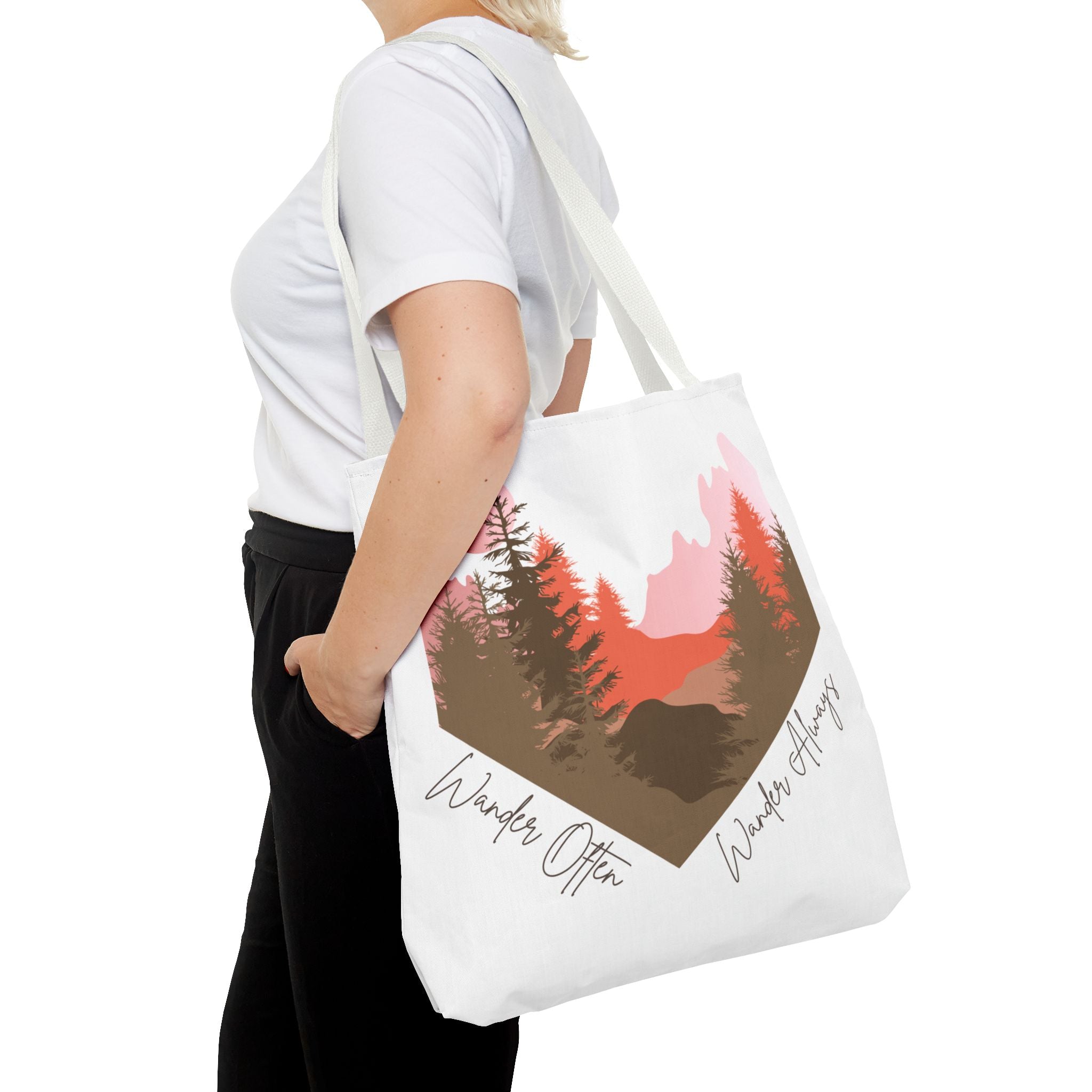 Wander Always Sunset Mountain Heart Tote Bag - Wild & Wander Collection (Free Shipping)