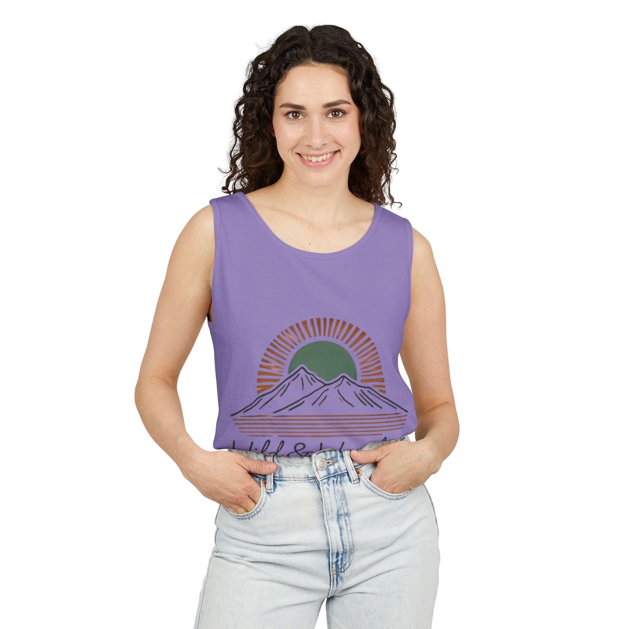 Wild & Wander Logo Tank - Comfort Colors Garment-Dyed Tank Top | Soft Adventure Lifestyle Shirt