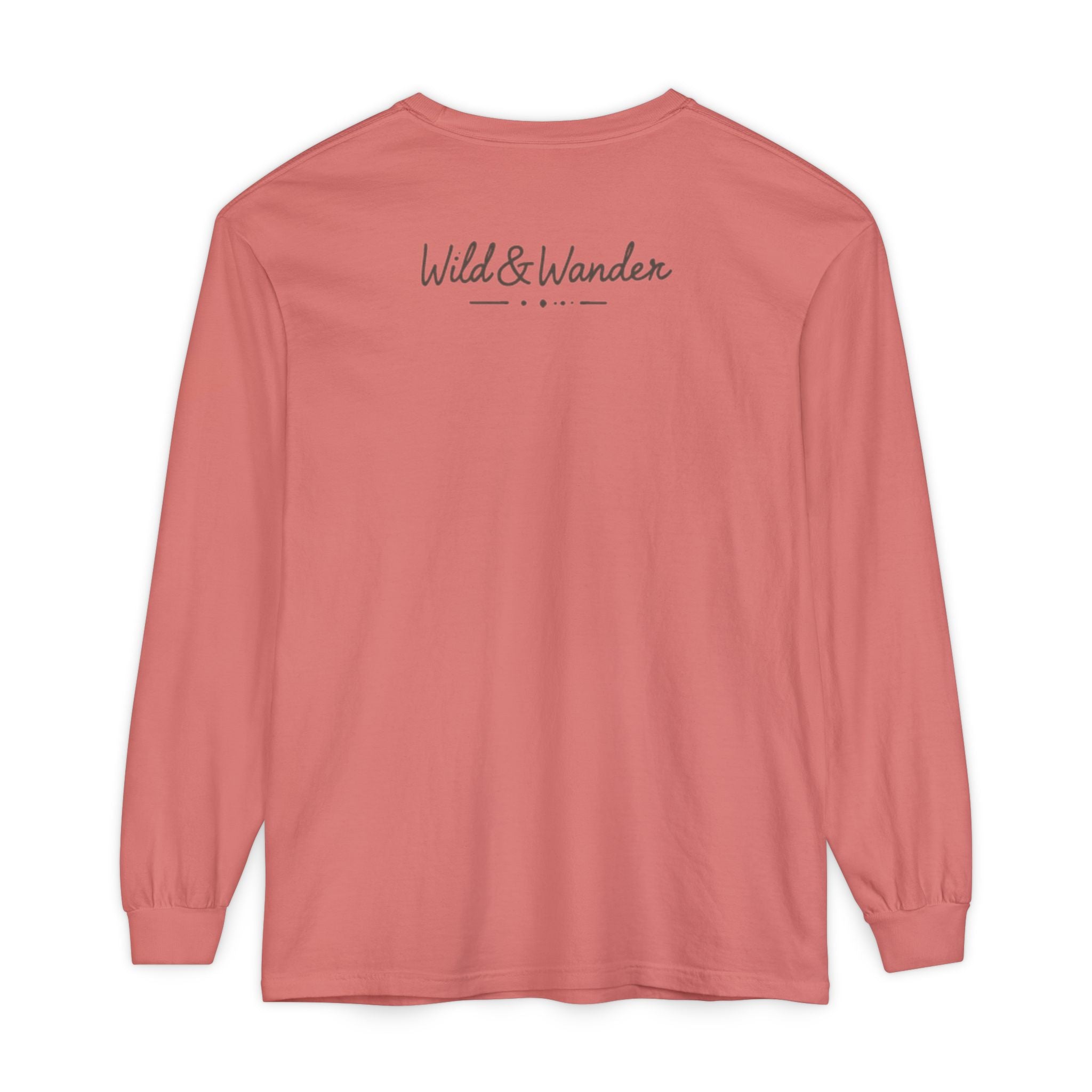 Wander Always Long Sleeve Shirt, Cozy Outdoor Graphic Tee, Wild & Wander
