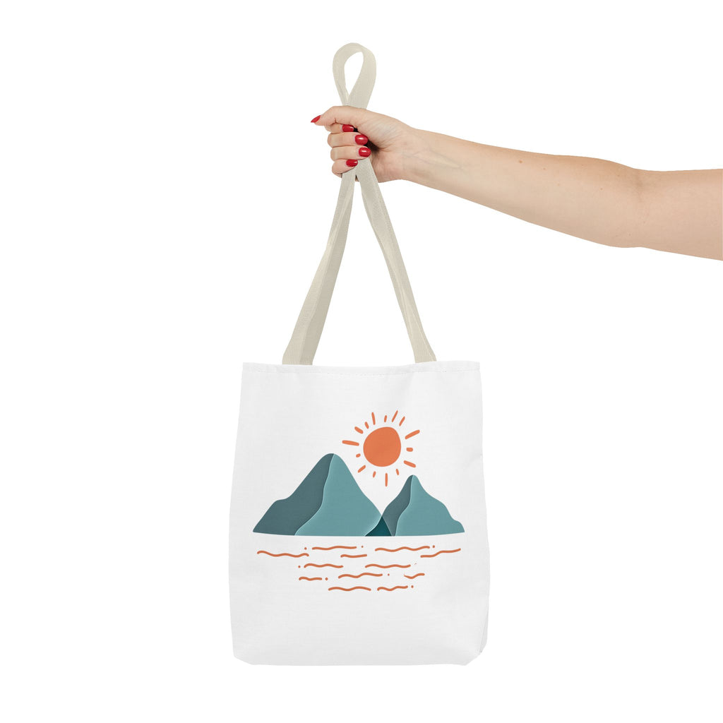 Mountain Sunrise Tote Bag - Minimal Nature Print by Wild & Wander (Free Shipping)