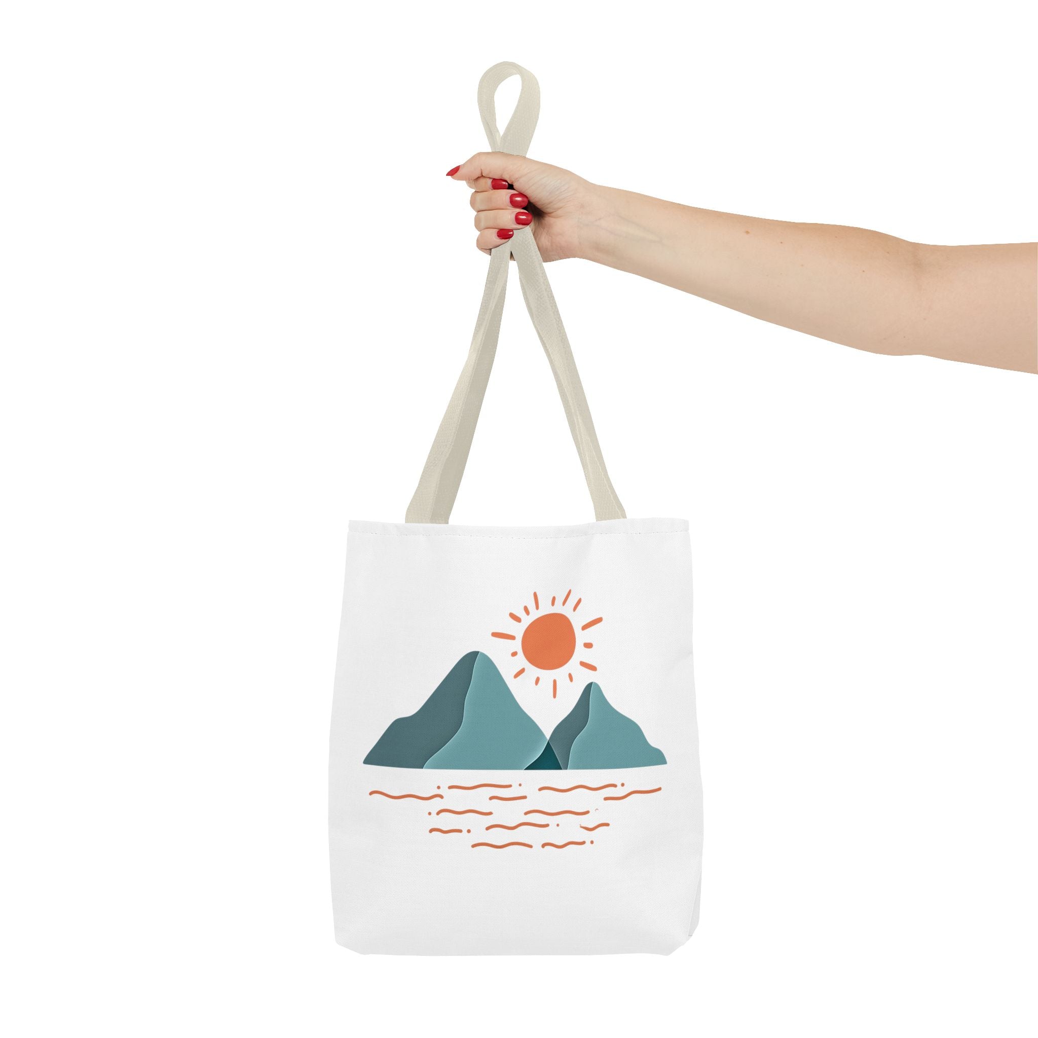 Mountain Sunrise Tote Bag - Minimal Nature Print by Wild & Wander (Free Shipping)