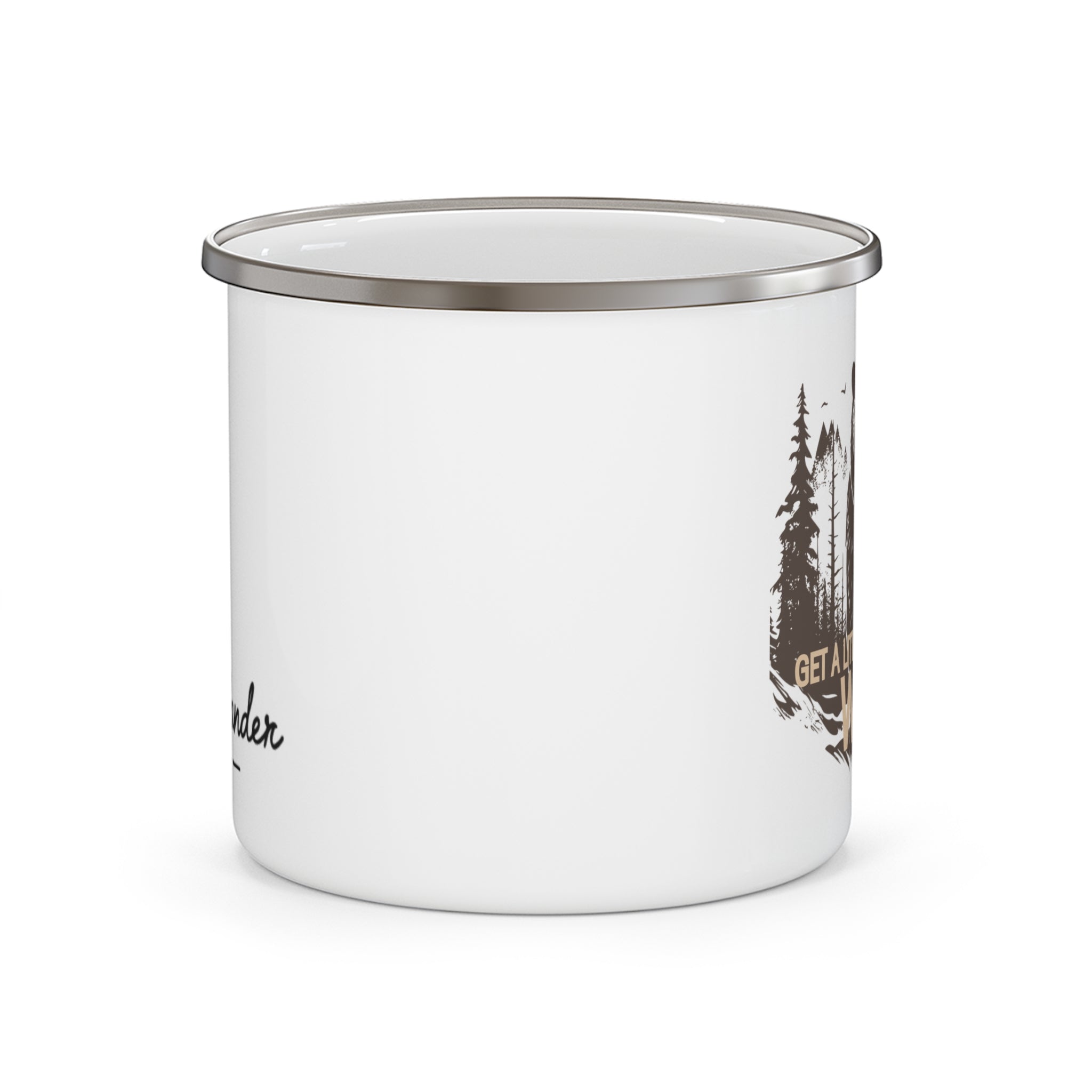 Get a Little Wild Camping Mug - Enamel Adventure Cup for Outdoor Coffee | Wild & Wander Mug