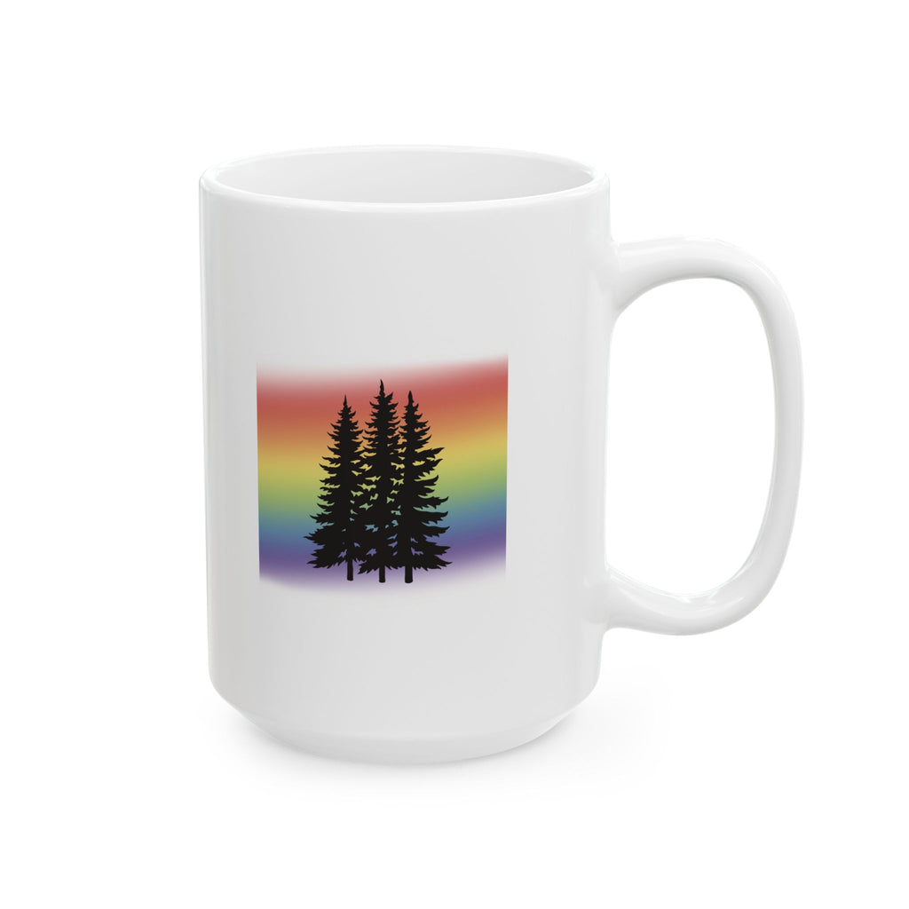 Rainbow Pride Tree Mug | LGBTQ+ Nature Ceramic Coffee Cup | Queer Morning Ritual Mug | Gay Pride Gift | Wild & Wander