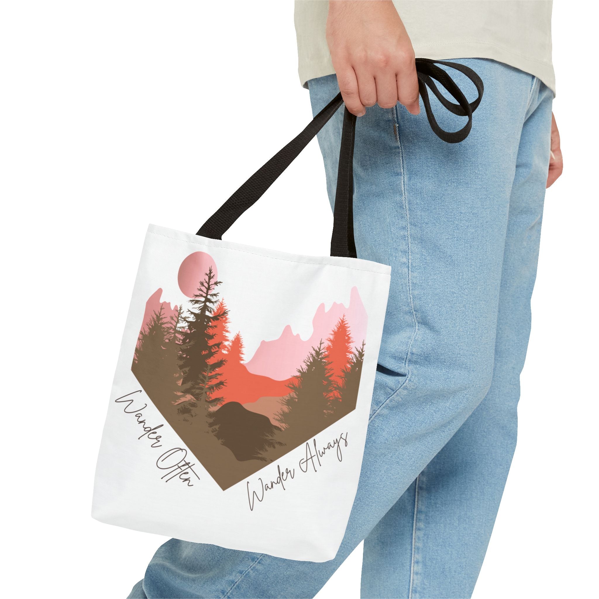Wander Always Sunset Mountain Heart Tote Bag - Wild & Wander Collection (Free Shipping)