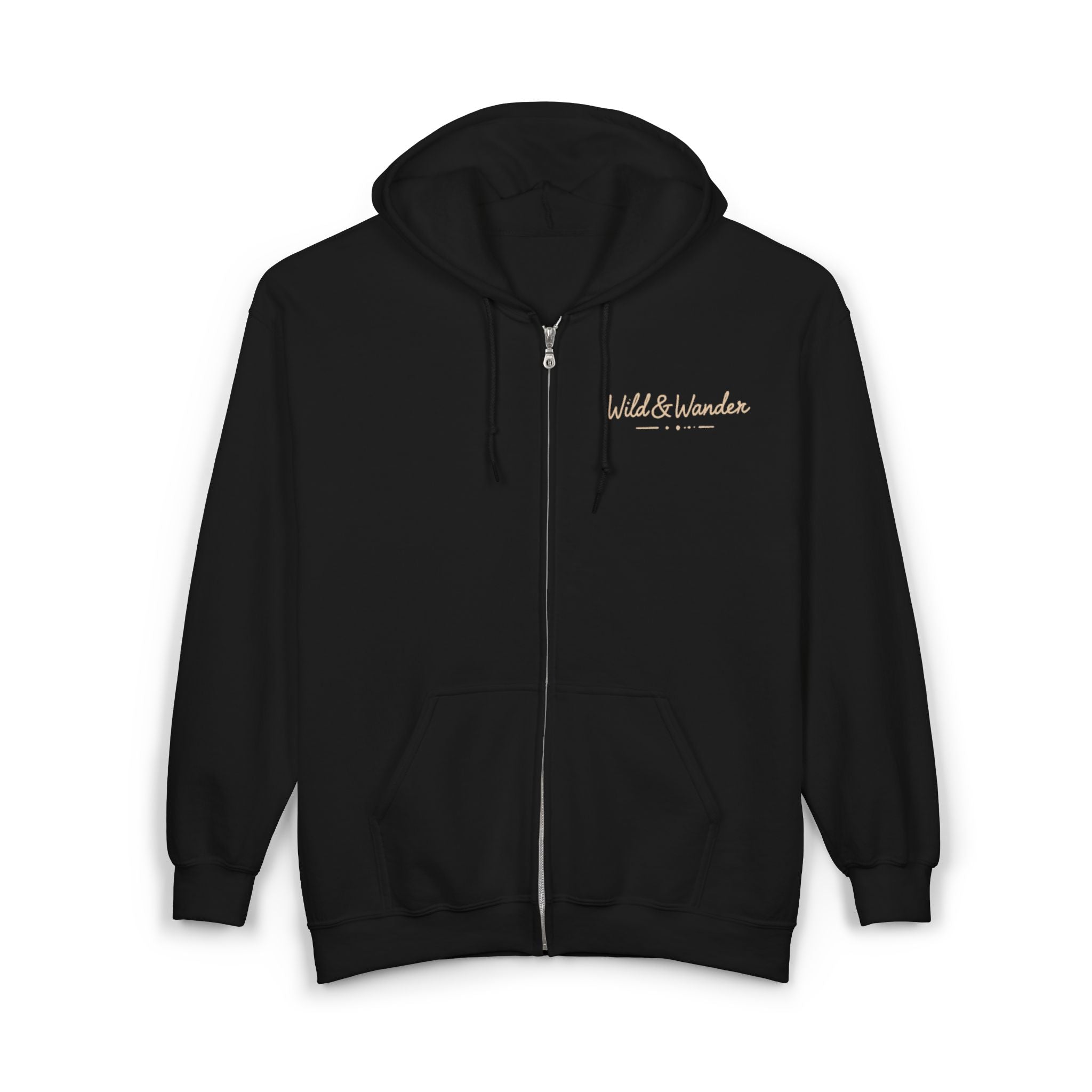 Mountain Sunrise Zip-Up Hoodie - Soft Fleece Adventure Jacket | Wild & Wander Embroidered Zip-Up Sweatshirt