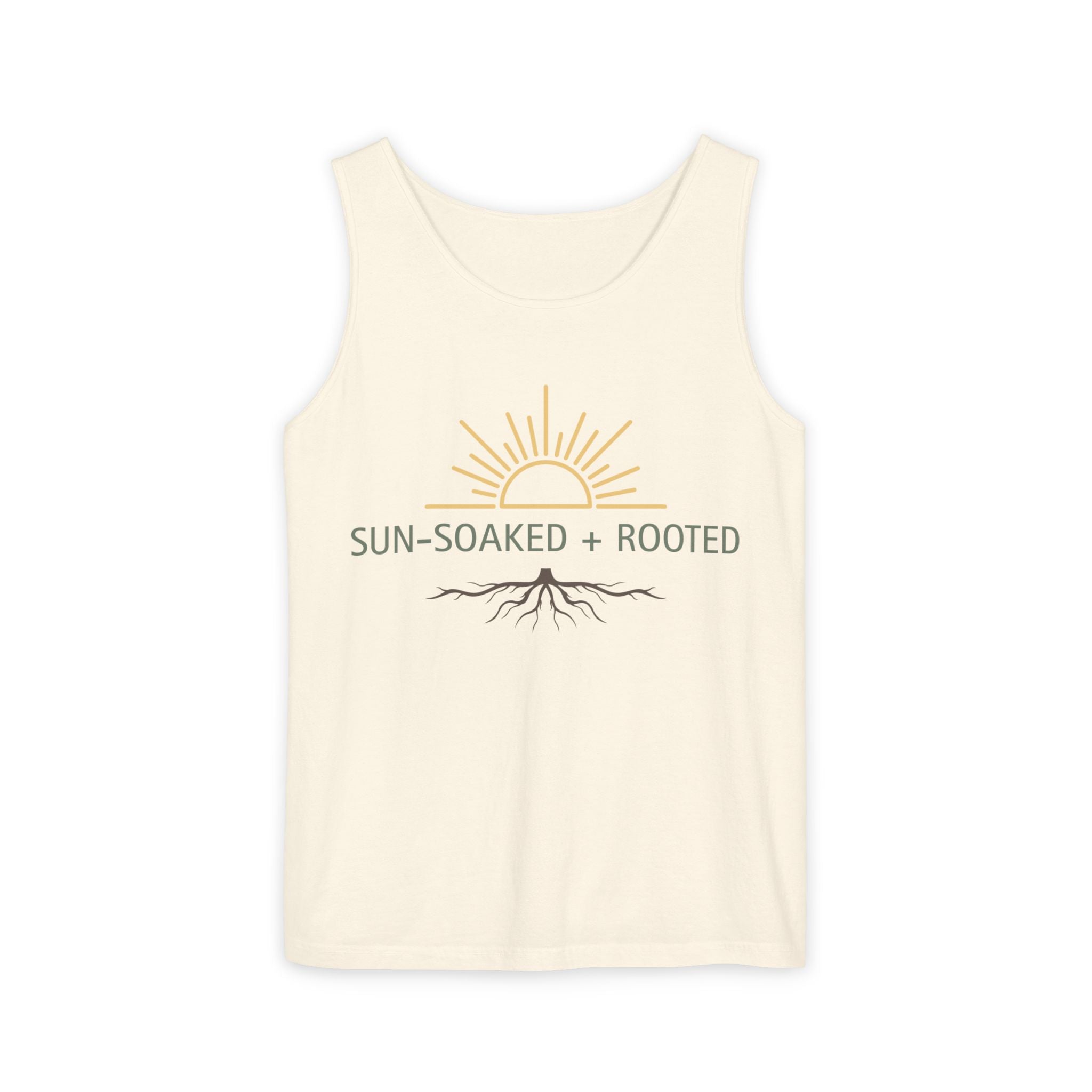 Wild & Wander Sun-Soaked + Rooted Tank Top - Boho Summer Muscle Tank