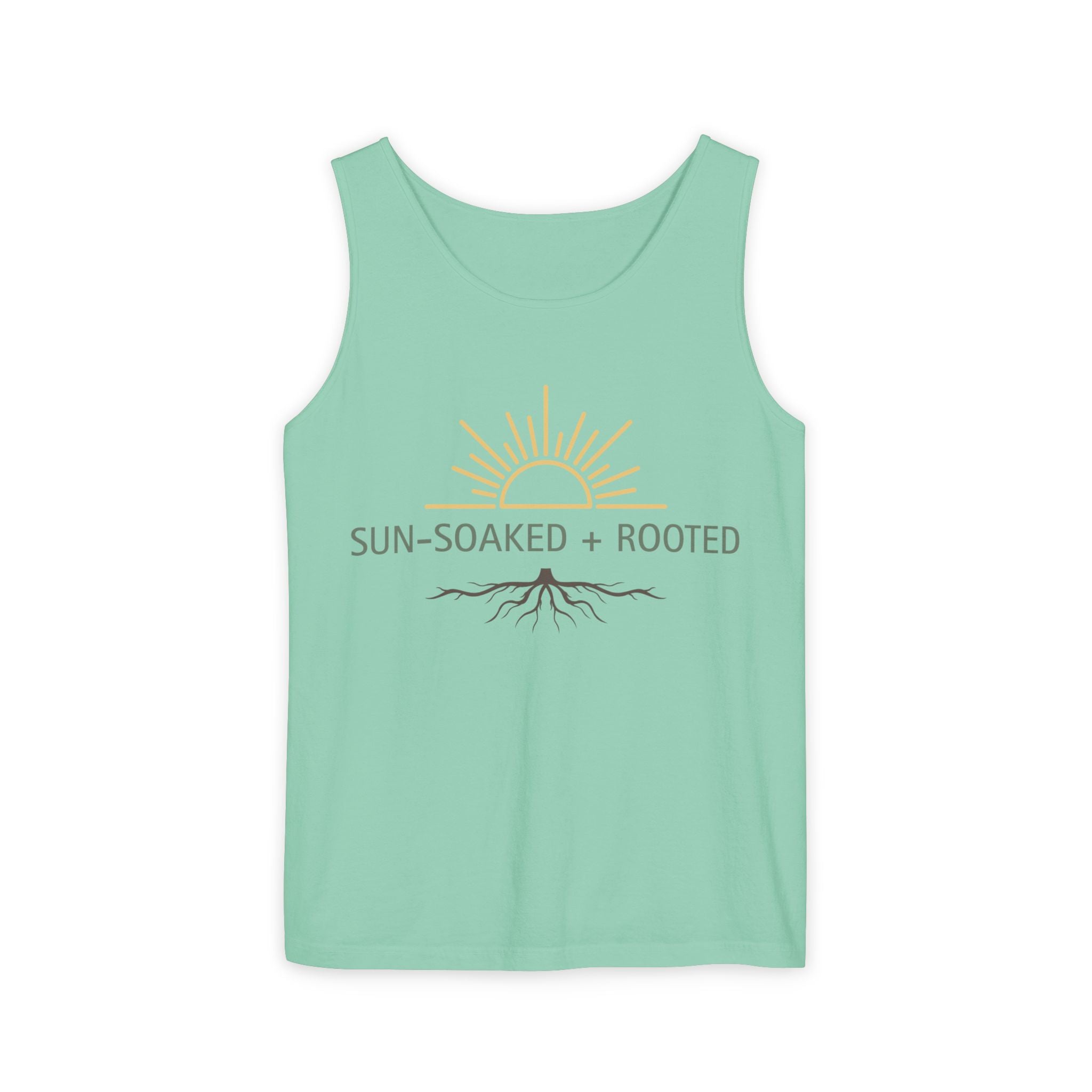 Wild & Wander Sun-Soaked + Rooted Tank Top - Boho Summer Muscle Tank
