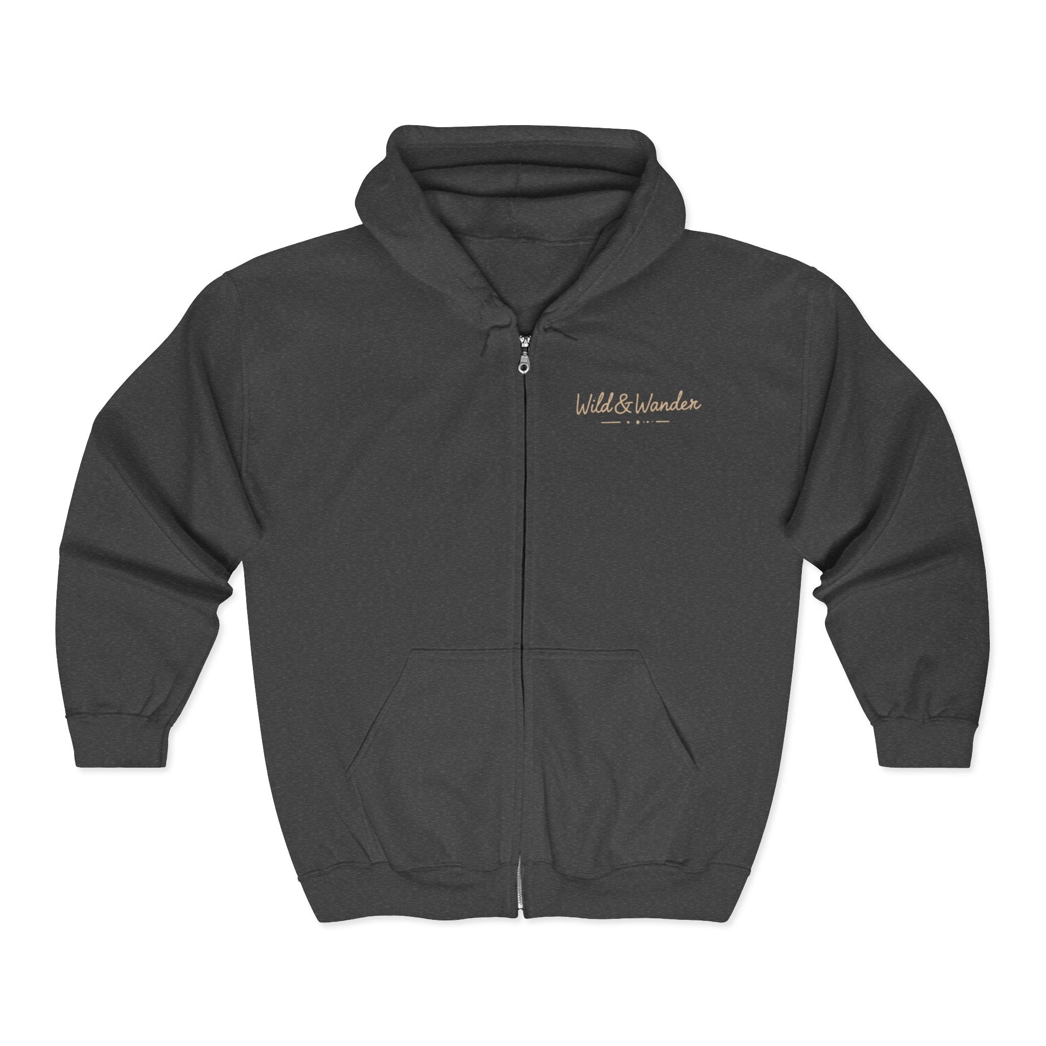 Mountain Sunrise Zip-Up Hoodie - Soft Fleece Adventure Jacket | Wild & Wander Embroidered Zip-Up Sweatshirt