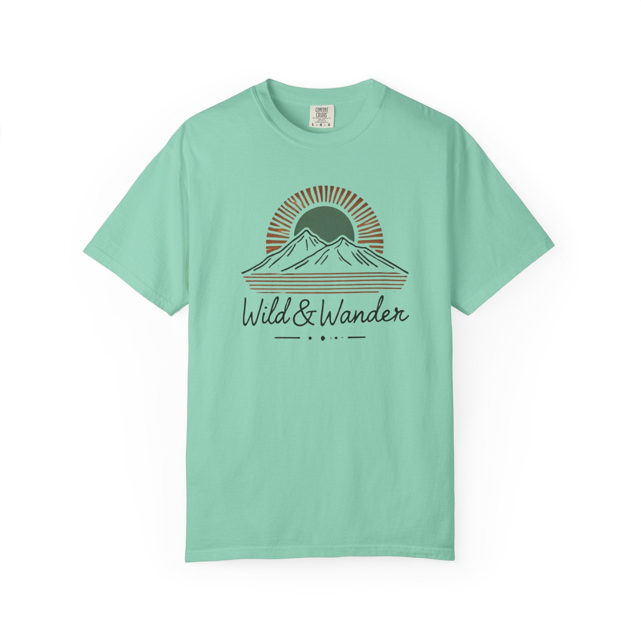 Wild & Wander Logo Comfort Tee | Nature Adventure Shirt | Soft Relaxed Fit Outdoorsy T-Shirt