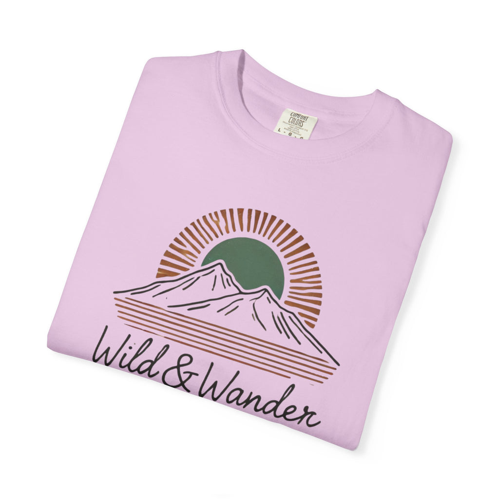 Wild & Wander Logo Comfort Tee | Nature Adventure Shirt | Soft Relaxed Fit Outdoorsy T-Shirt