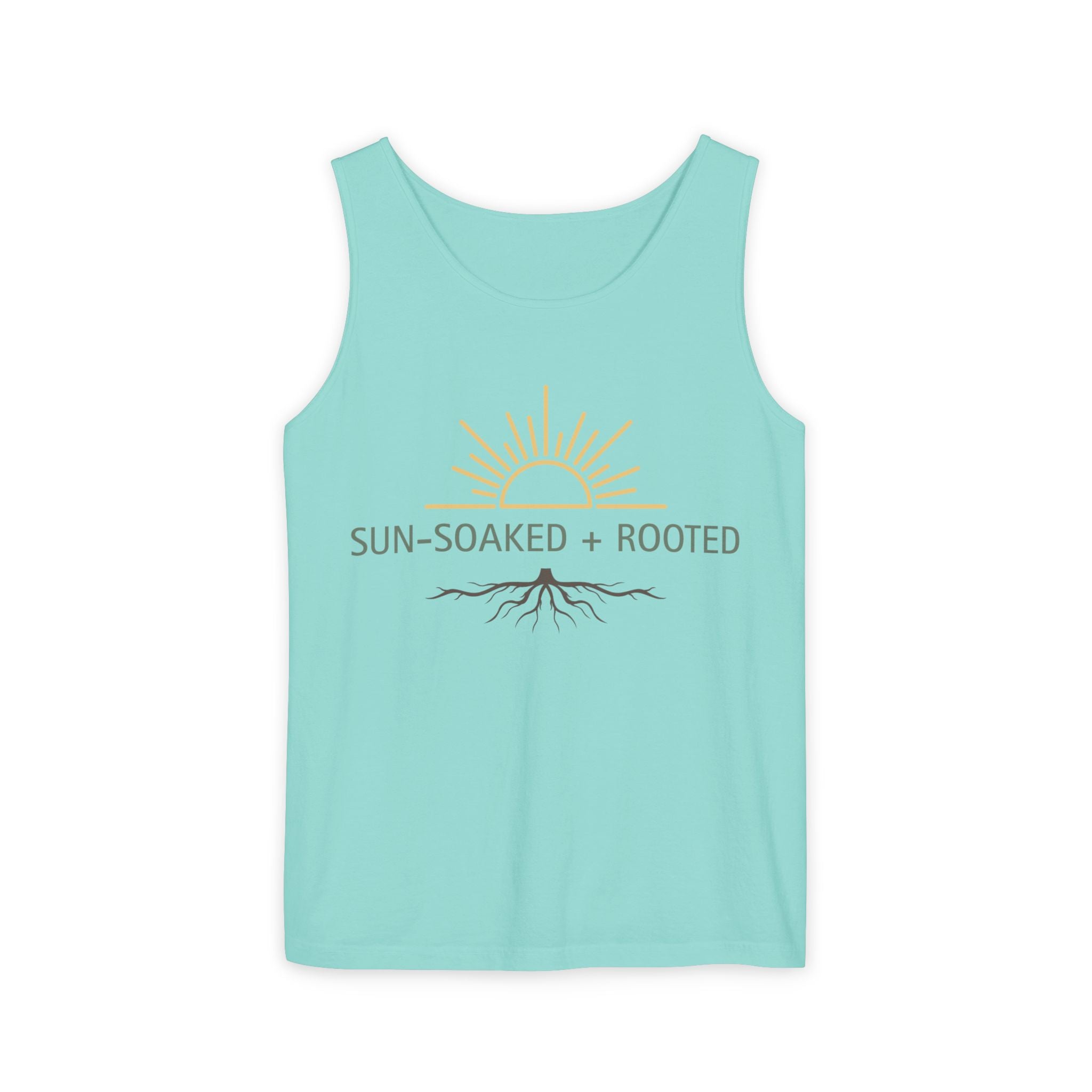 Wild & Wander Sun-Soaked + Rooted Tank Top - Boho Summer Muscle Tank