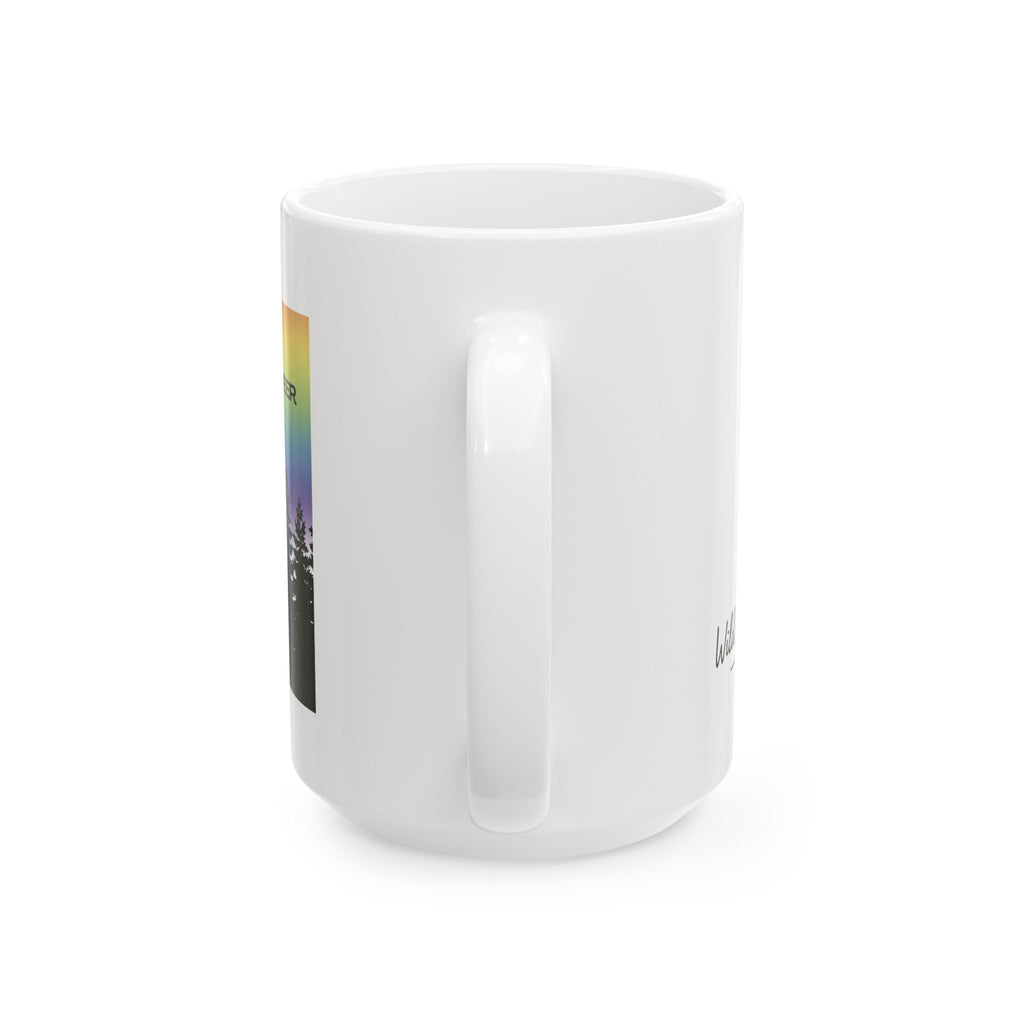Wildly Queer Pride Mug | LGBTQ+ Coffee Cup | Rainbow Forest Design | Queer Morning Ritual Mug | Lesbian Pride Gift | Wild & Wander