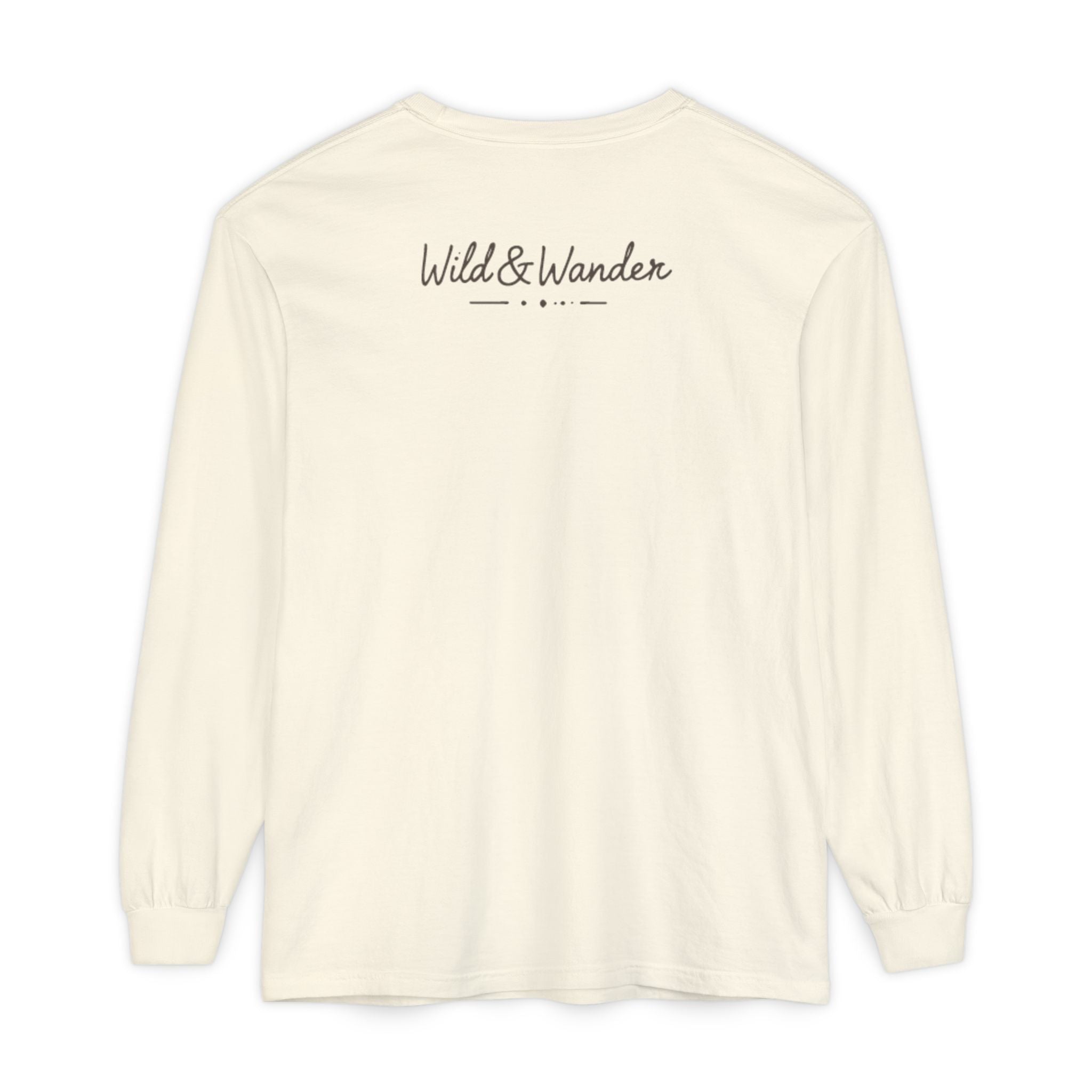 Wander Always Long Sleeve Shirt, Cozy Outdoor Graphic Tee, Wild & Wander