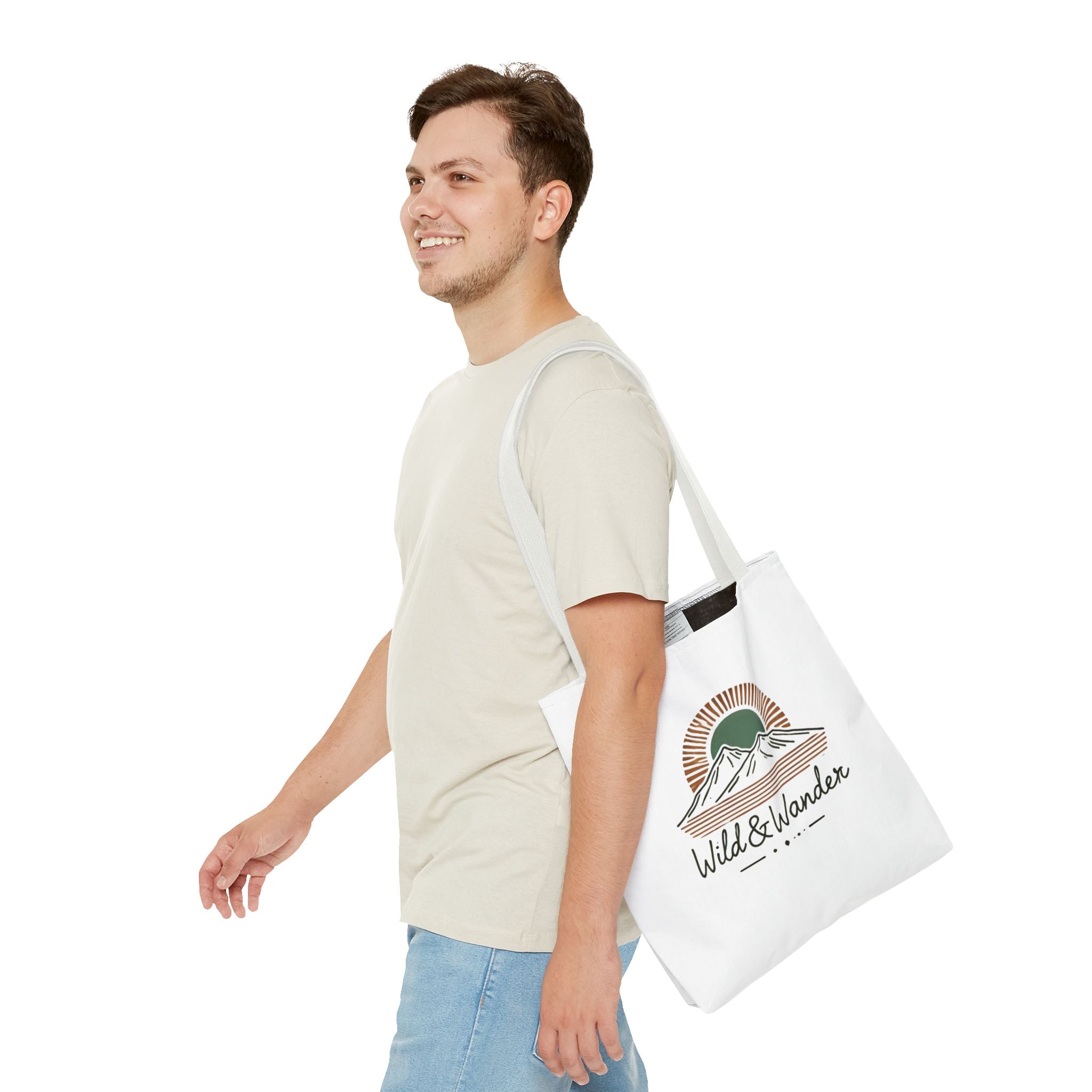 Wild & Wander Logo Tote Bag - Durable All-Over Print Adventure Tote (3 Sizes)