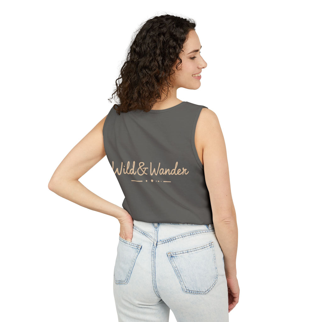Wander Often Tank Top - Comfort Colors Garment-Dyed Muscle Tank | Earthy Adventure Summer Shirt by Wild & Wander