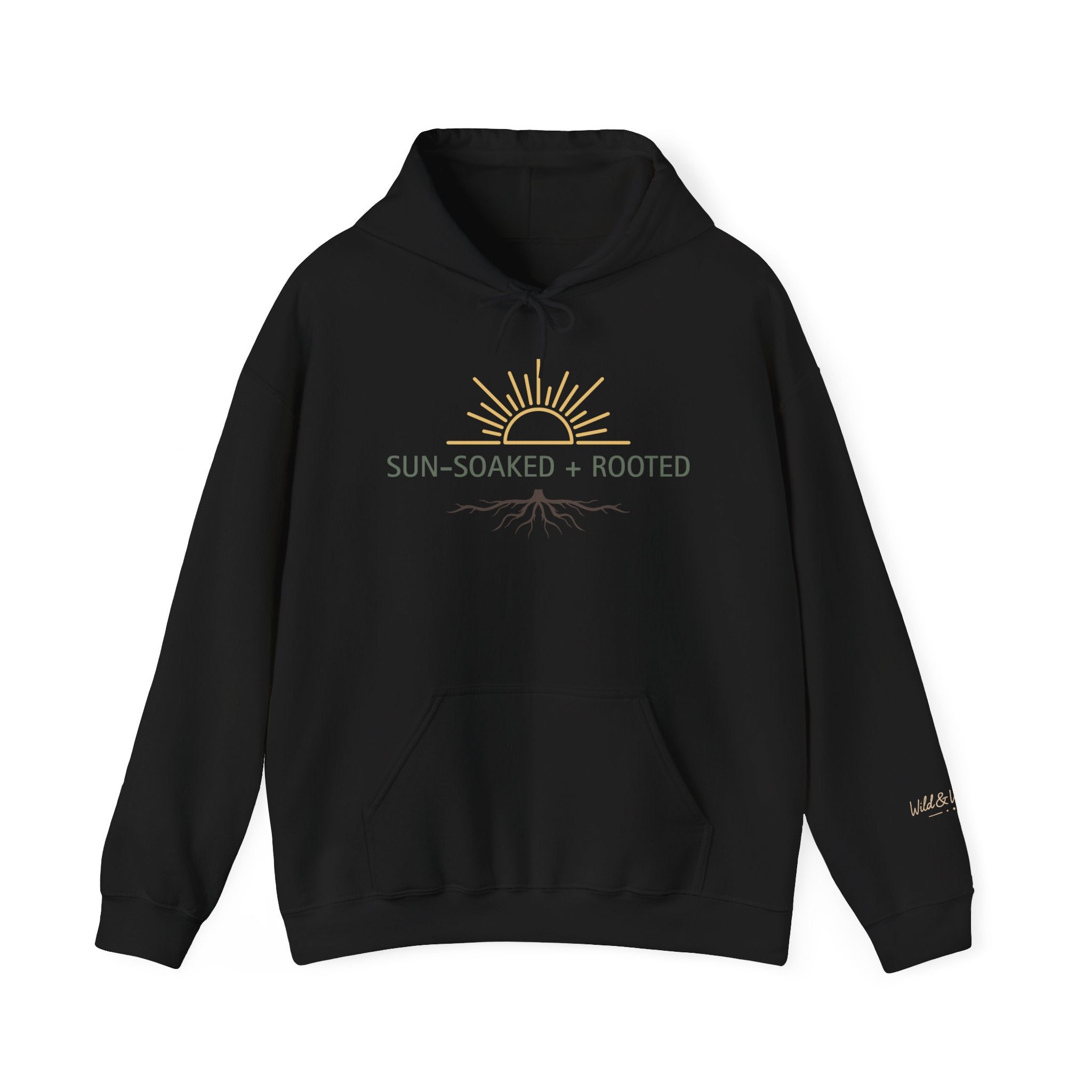 Wild & Wander Sun-Soaked + Rooted Hoodie - Cozy Boho Adventure Pullover