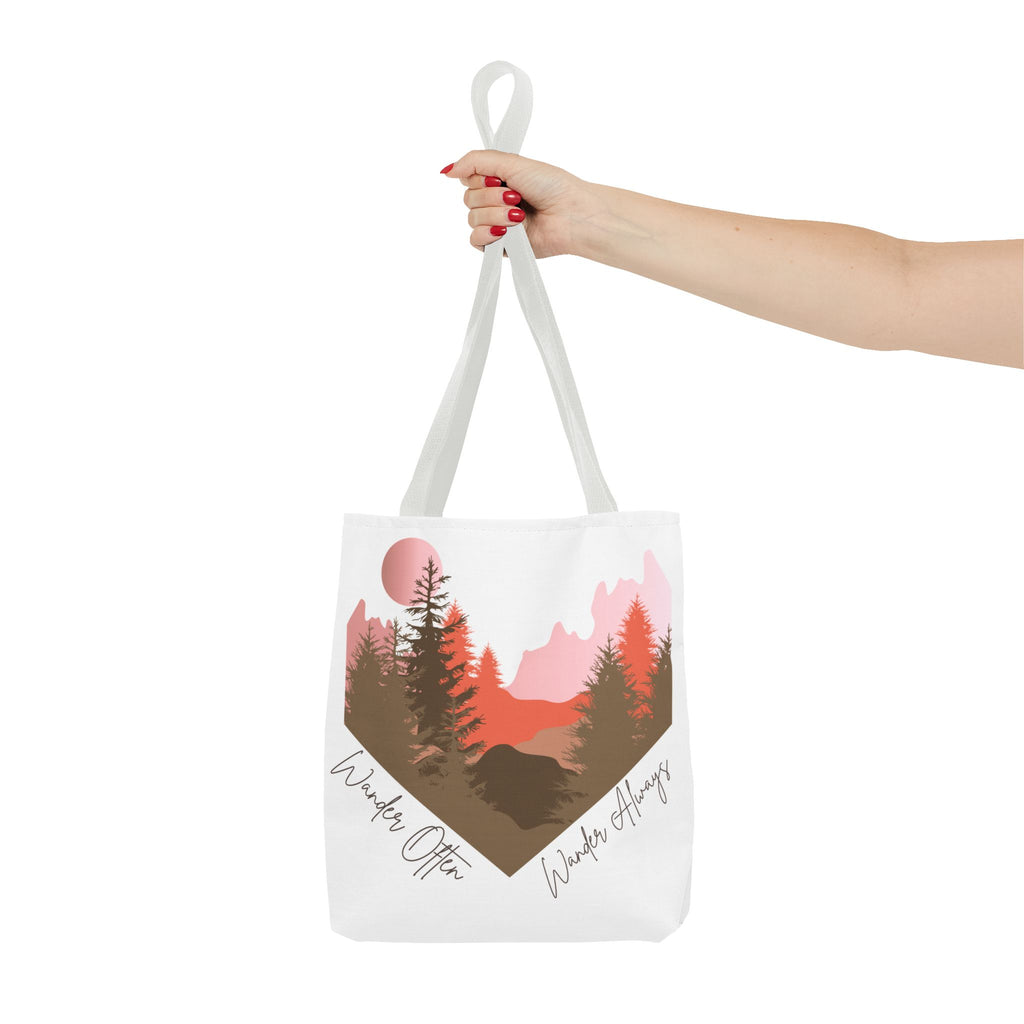 Wander Always Sunset Mountain Heart Tote Bag - Wild & Wander Collection (Free Shipping)