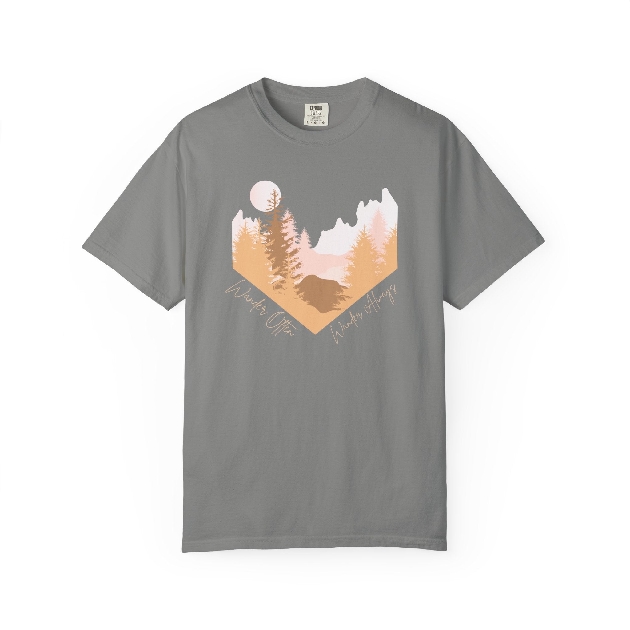 Wander Often Soft Sunrise T-Shirt | Wild & Wander Adventure Tee | Comfort Colors Garment-Dyed Shirt