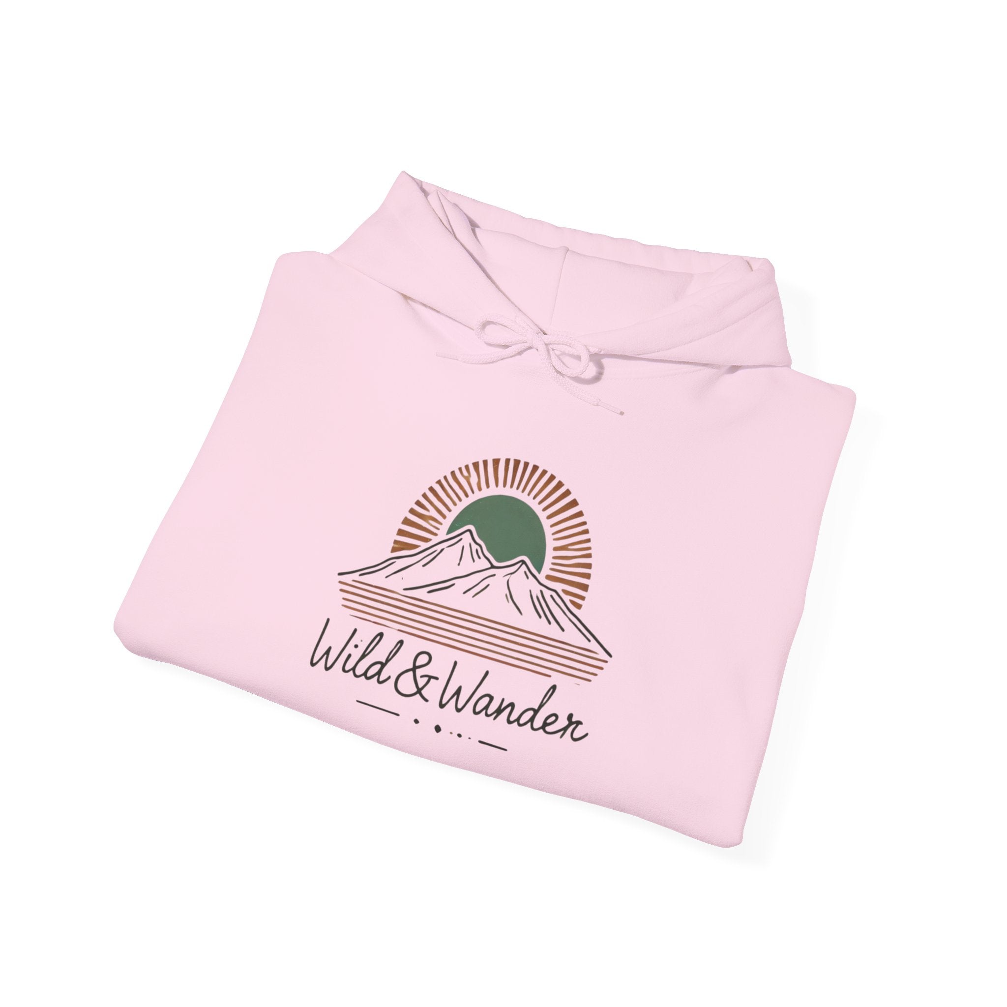 Wild & Wander Logo Hoodie - Adventure-Inspired Cozy Unisex Sweatshirt | Trave and Nature Clothing