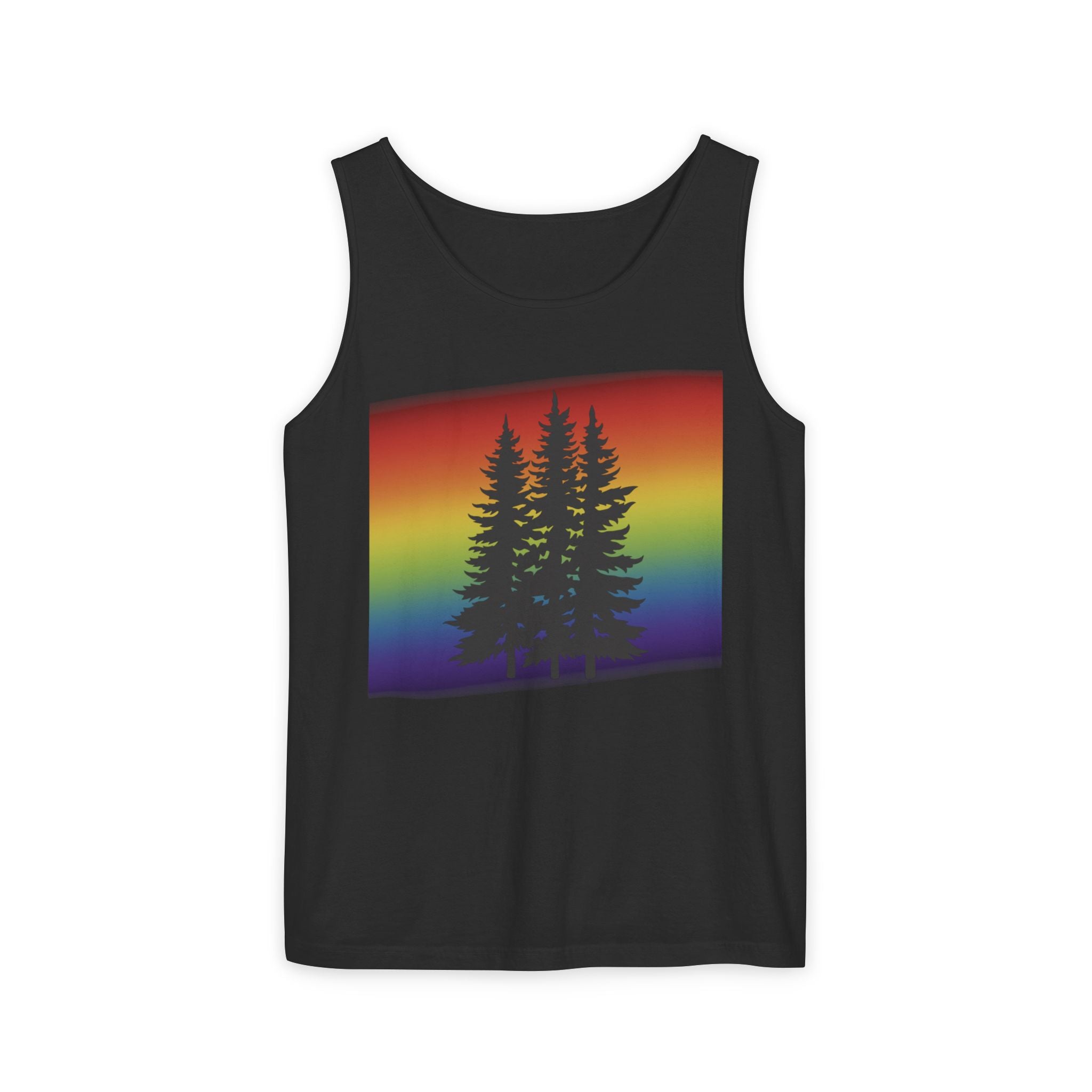 Rainbow Pride Tree Tank Top | LGBTQ+ Queer Summer Shirt | Nature-Inspired Gay Pride Tank | Lesbian Owned Merch | Wild & Wander Apparel