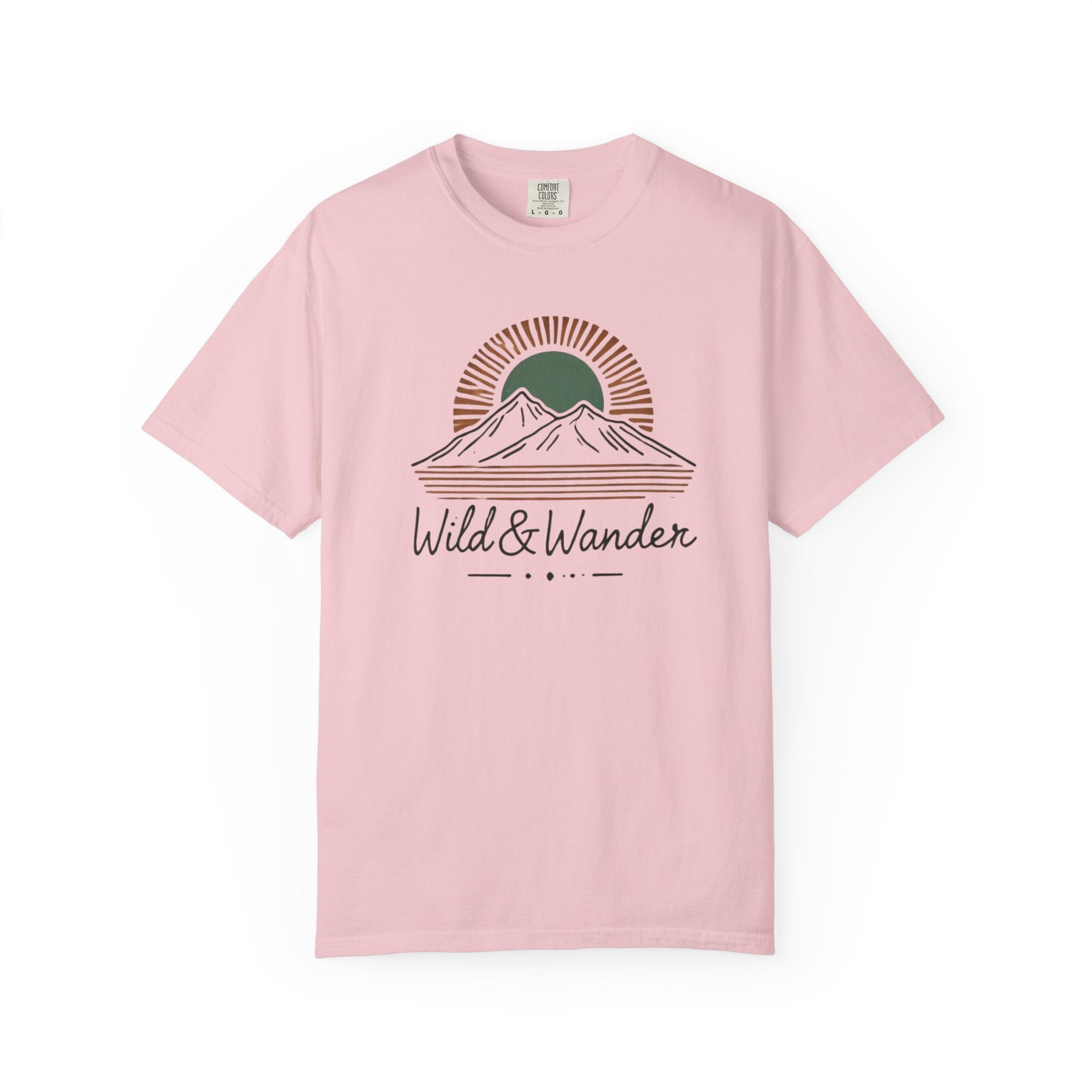 Wild & Wander Logo Comfort Tee | Nature Adventure Shirt | Soft Relaxed Fit Outdoorsy T-Shirt