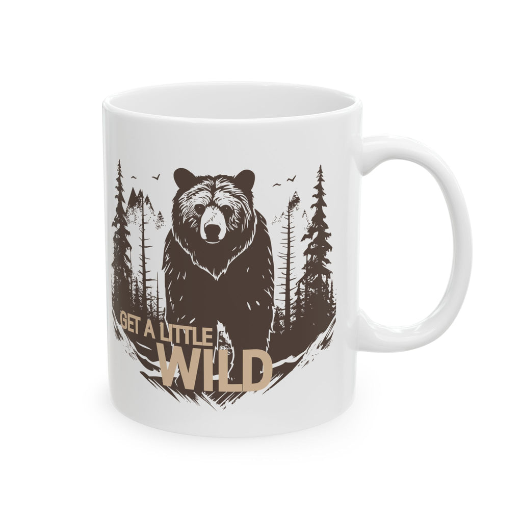 Get a Little Wild Ceramic Mug - Bear Forest Coffee Cup | Nature-Inspired Mug by Wild & Wander