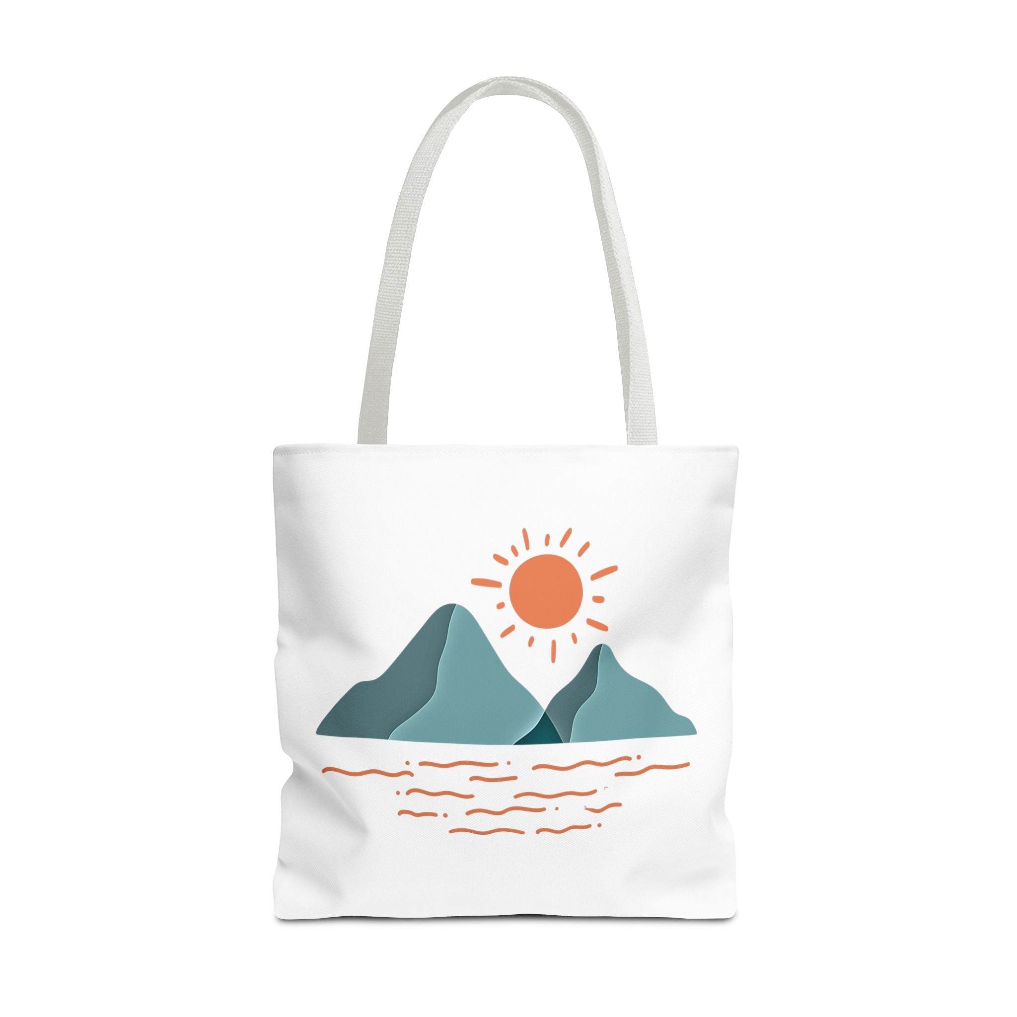 Mountain Sunrise Tote Bag - Minimal Nature Print by Wild & Wander (Free Shipping)