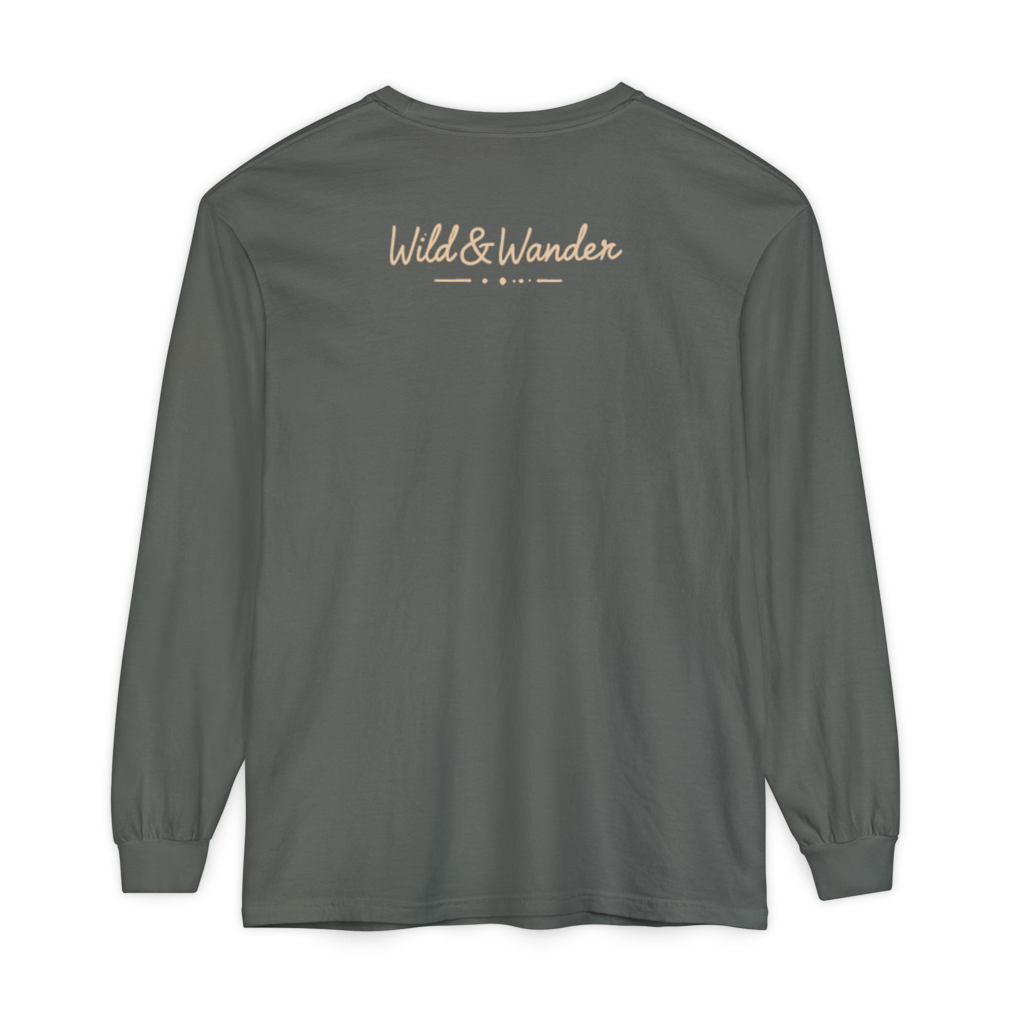 Wander Often Long Sleeve Shirt, Soft Nature Graphic Tee, Wild & Wander